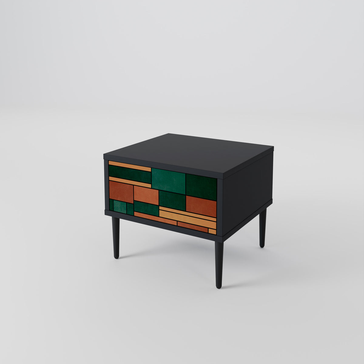 EARTHY FIGURES Nightstand with Drawer