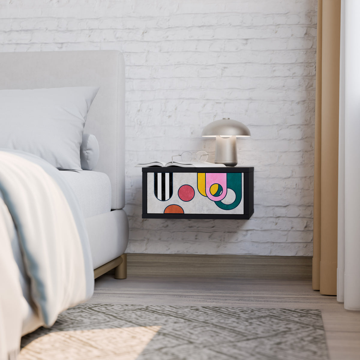 COOL STORY Nightstand with Drawer