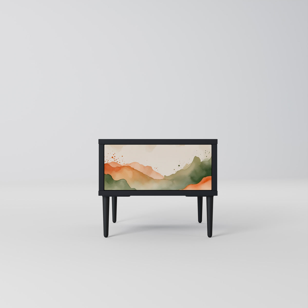 WATERCOLOUR PEAKS Nightstand with Drawer