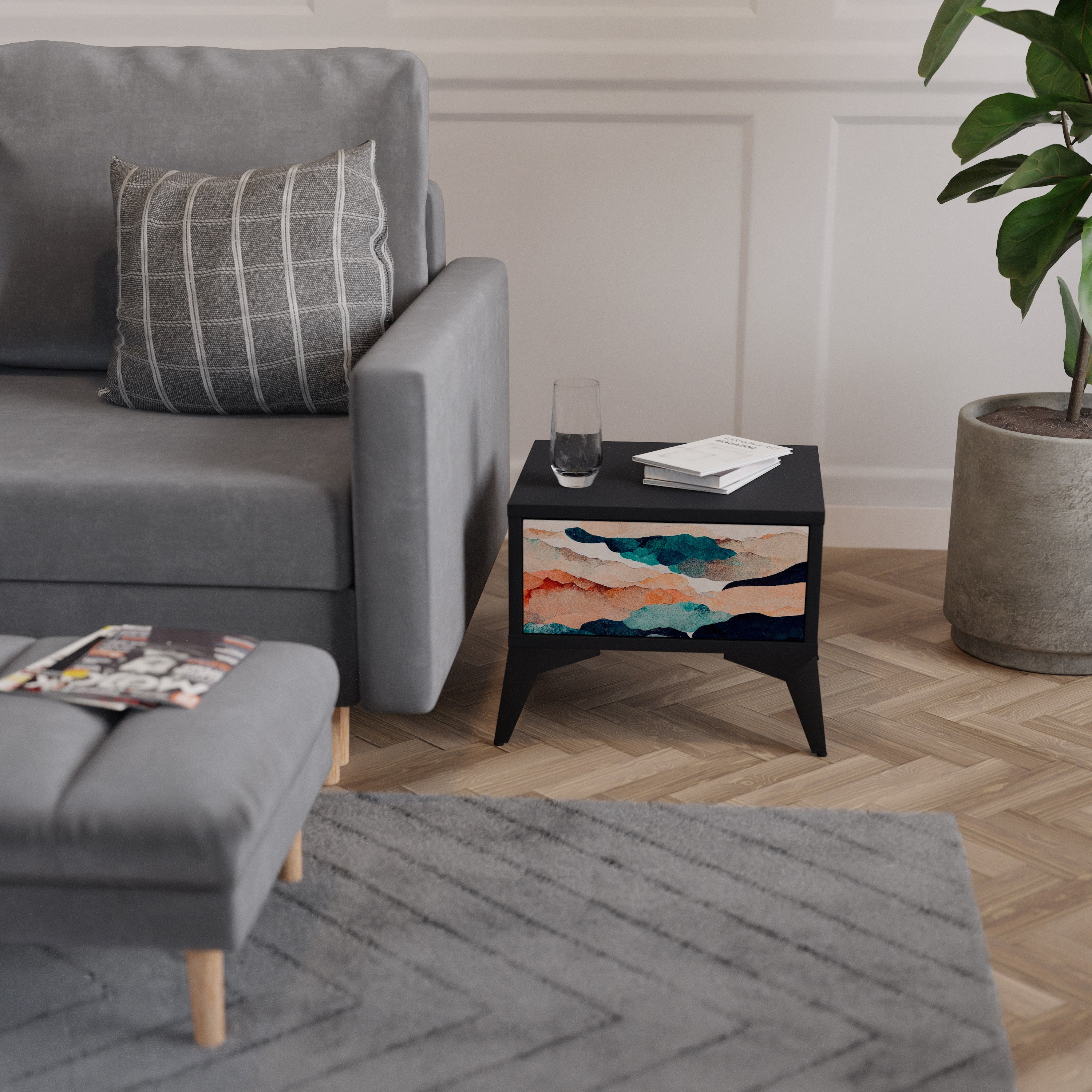 ABSTRACT LANDSCAPE Nightstand