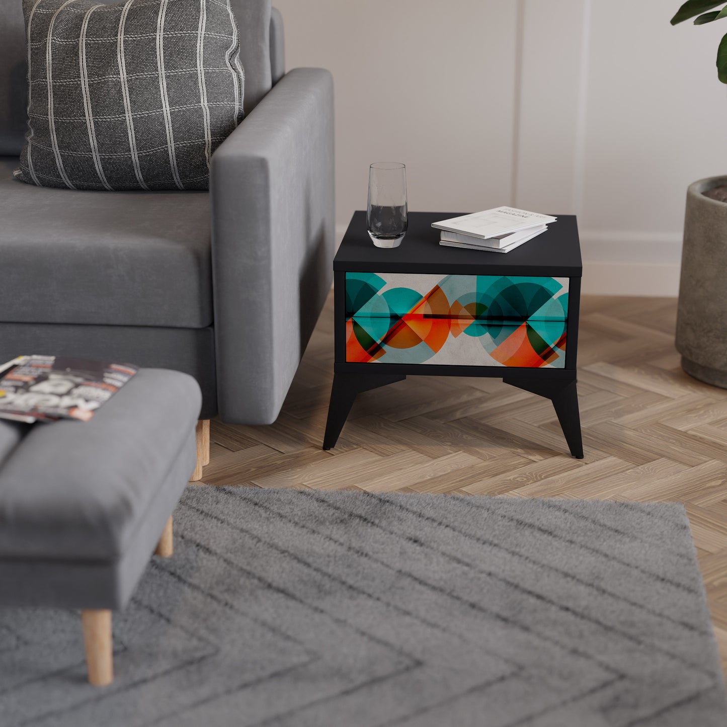 CIRCULAR RHAPSODY Nightstand