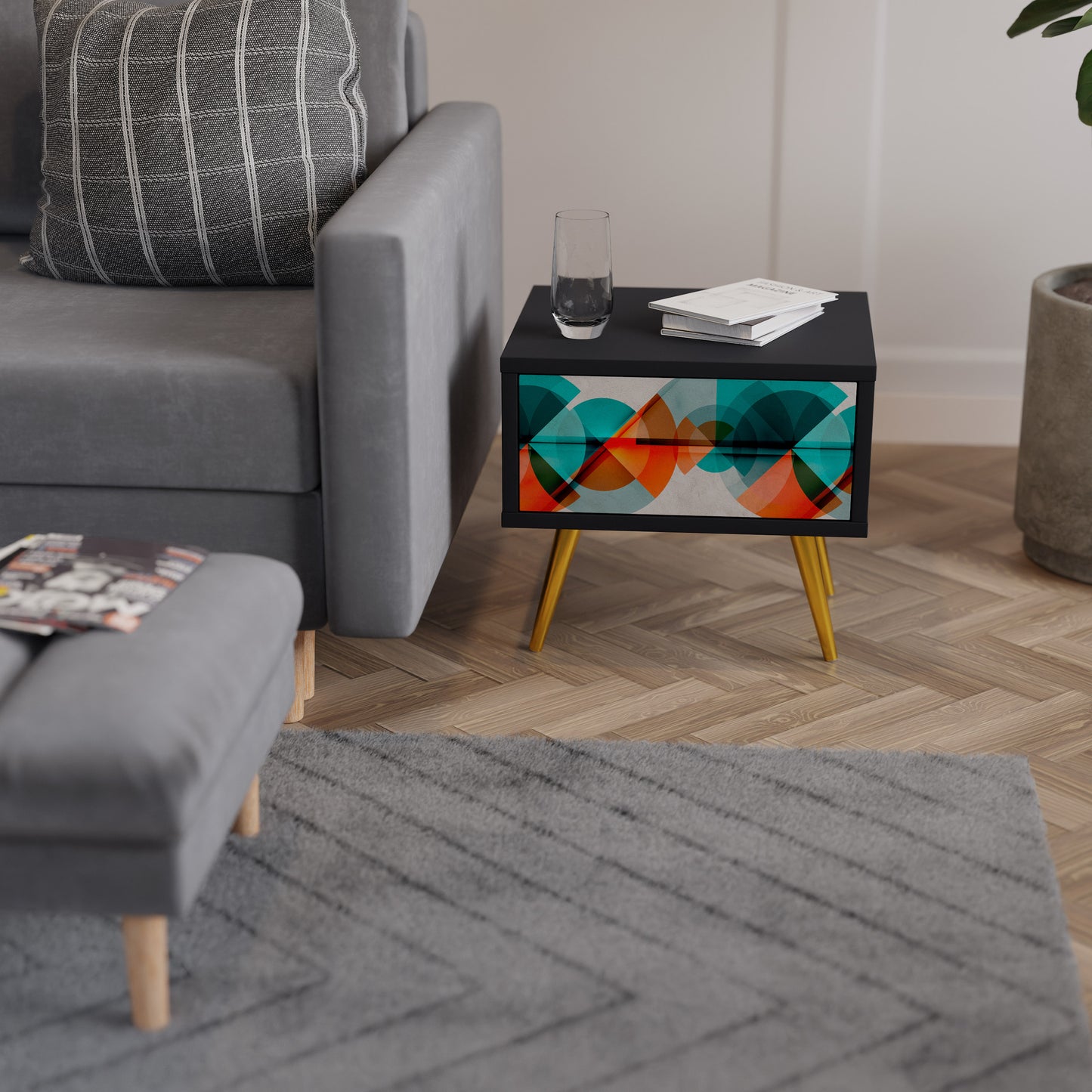 CIRCULAR RHAPSODY Nightstand