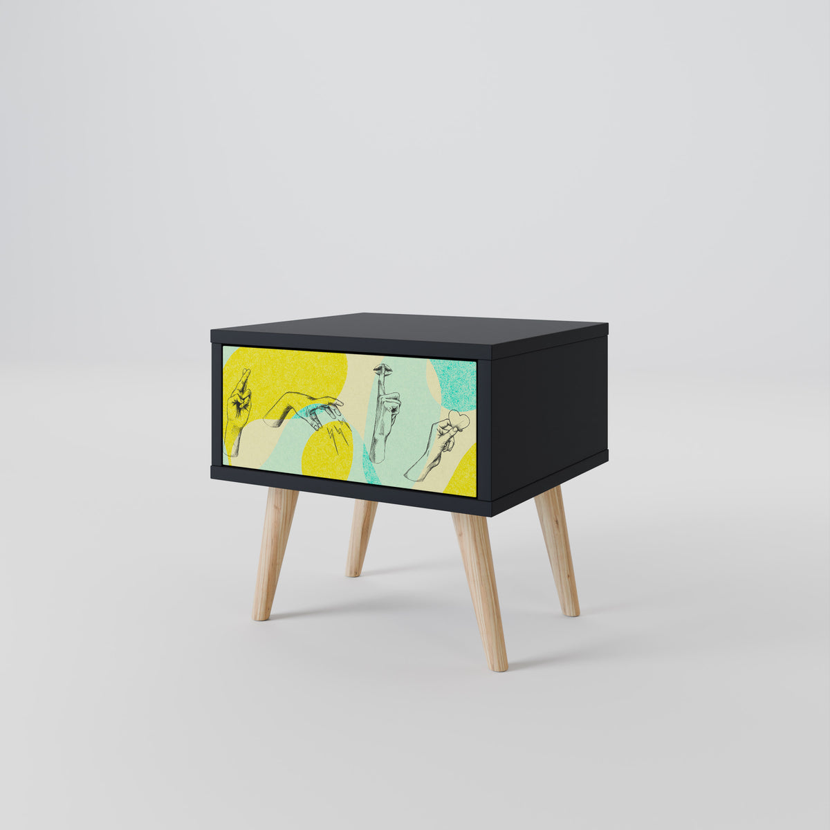 BODY LANGUAGE Nightstand with Drawer