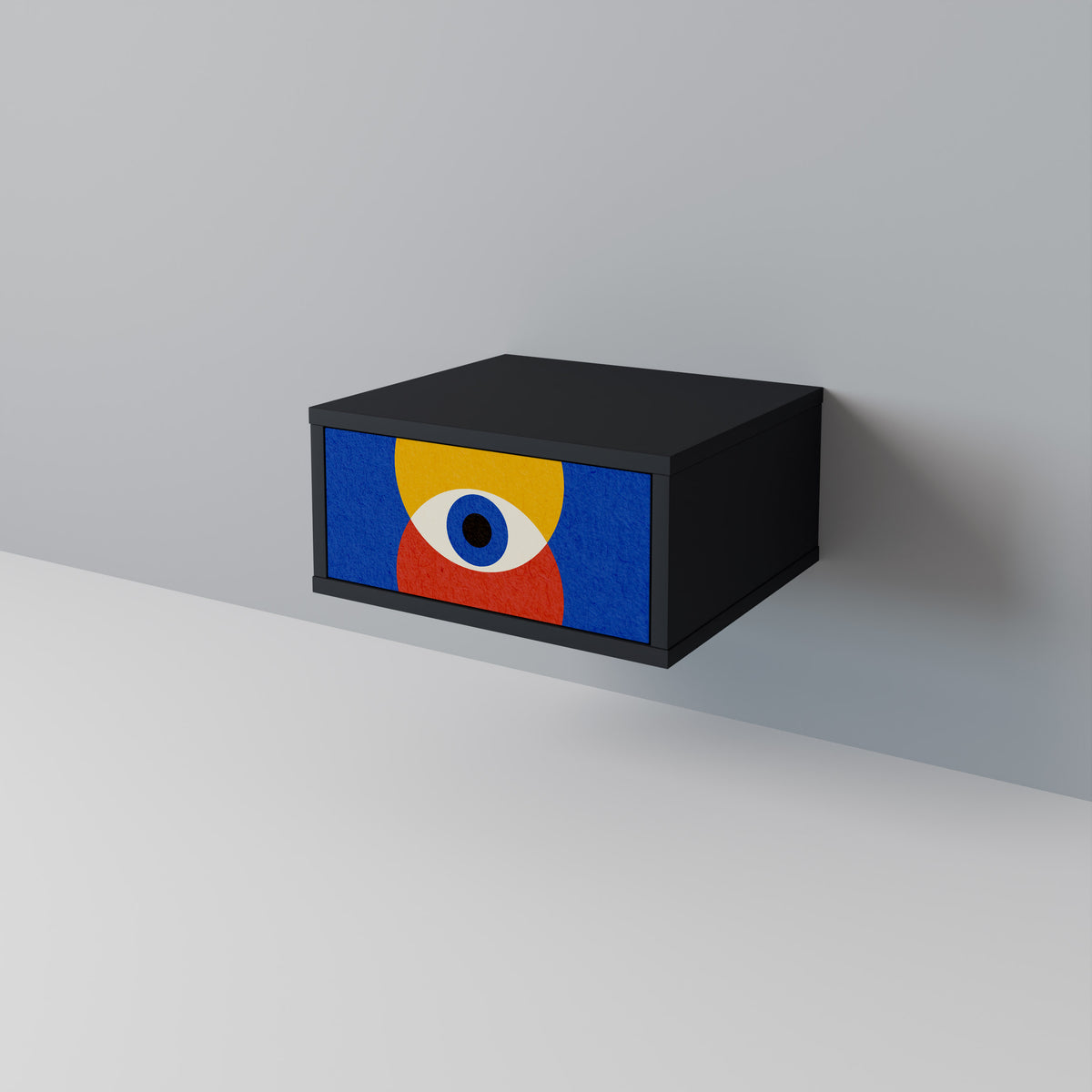 GEOMETRIC EYES Nightstand with Drawer