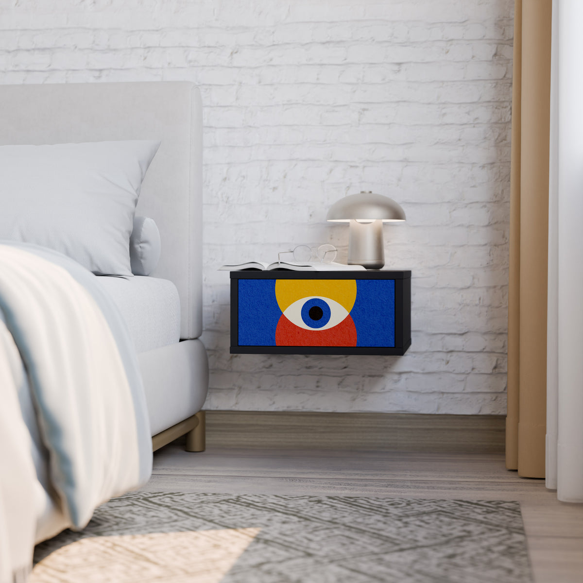 GEOMETRIC EYES Nightstand with Drawer