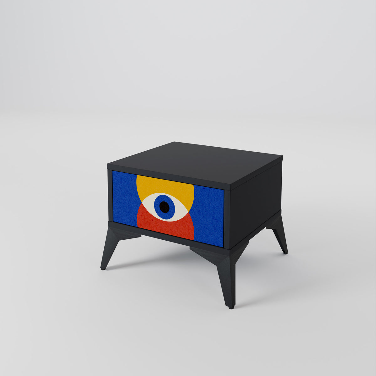GEOMETRIC EYES Nightstand with Drawer
