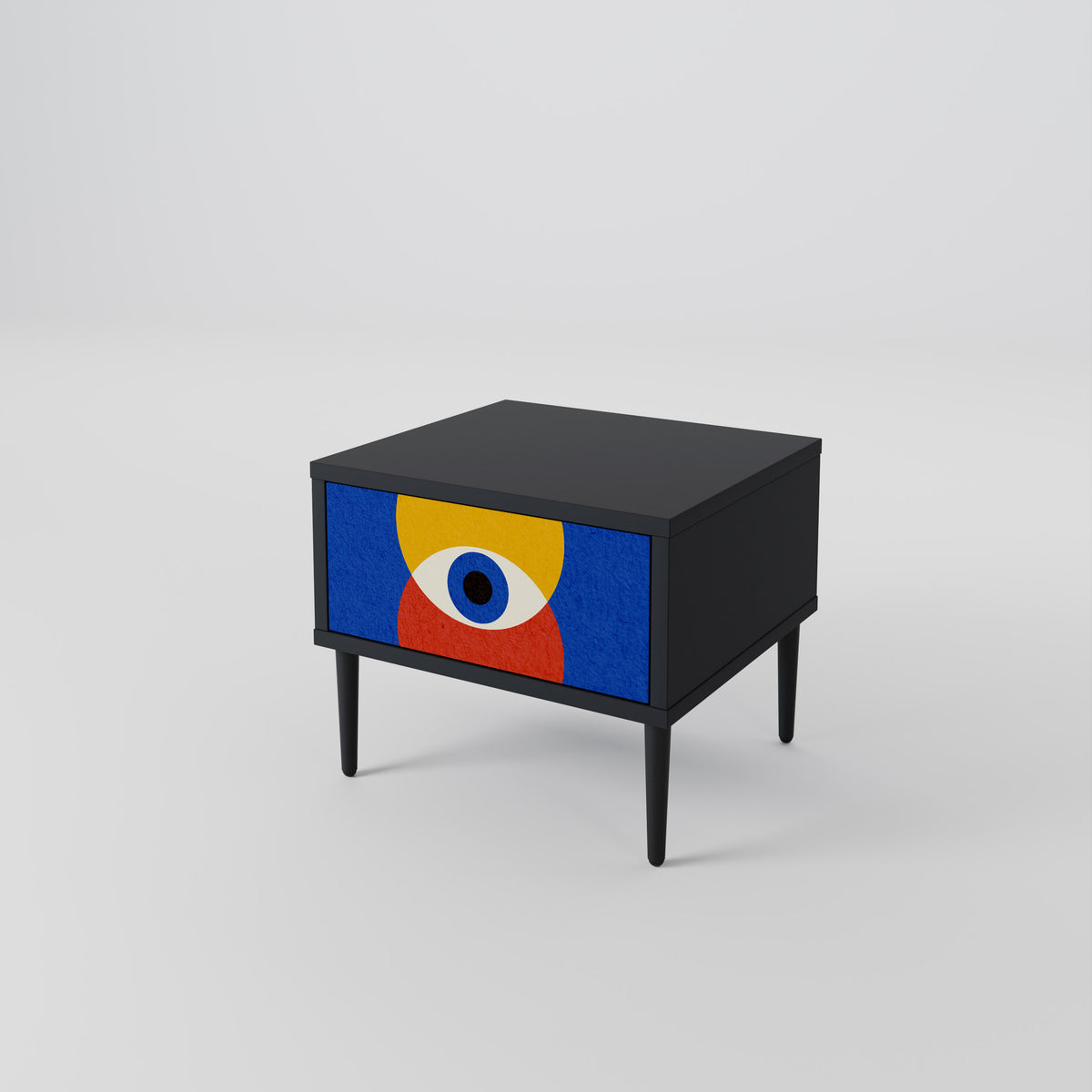 GEOMETRIC EYES Nightstand with Drawer