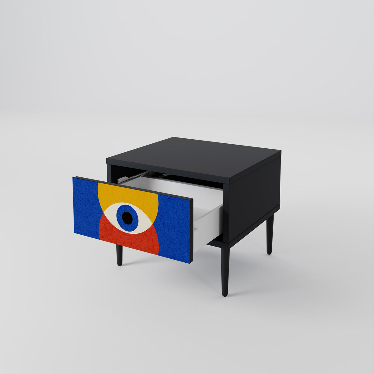 GEOMETRIC EYES Nightstand with Drawer