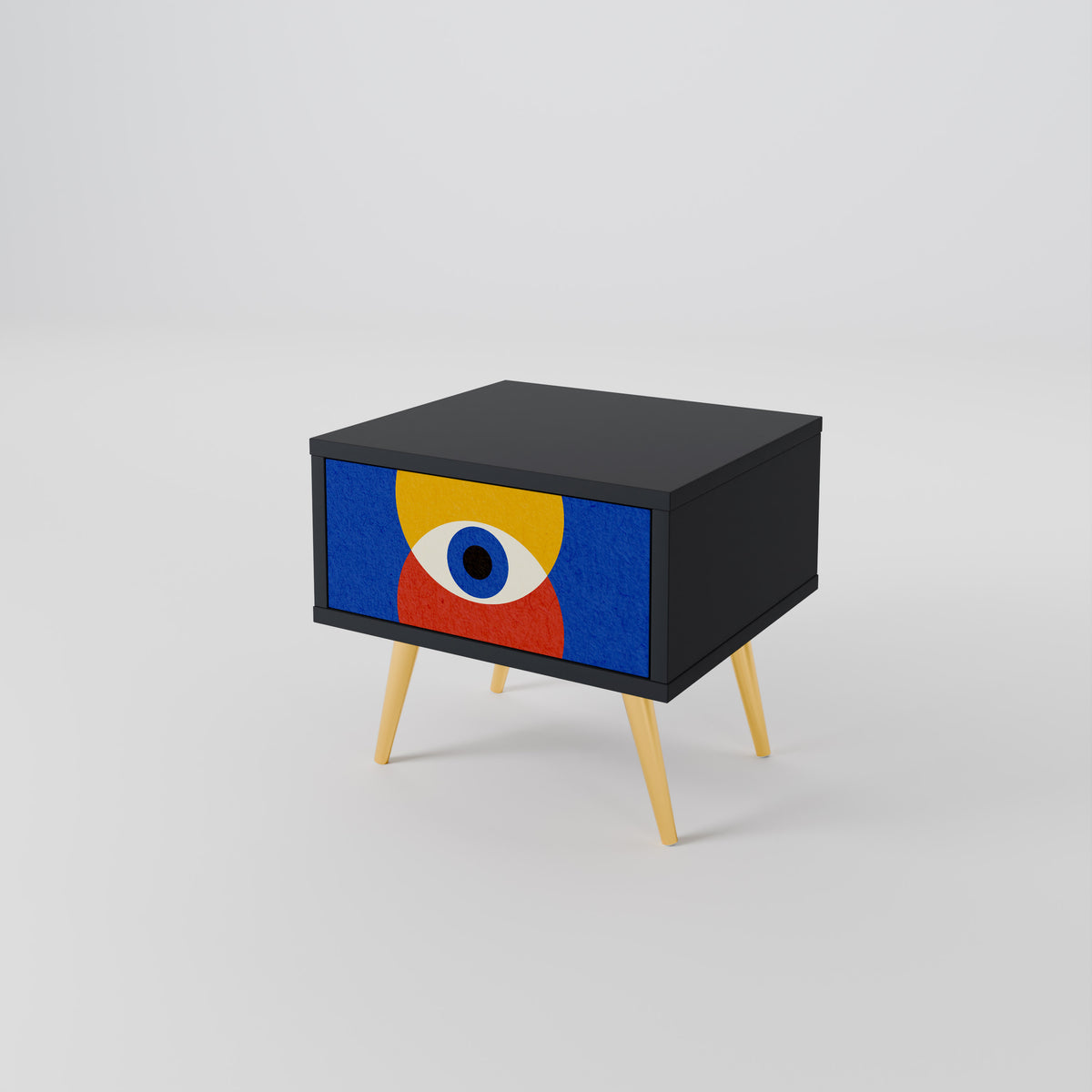 GEOMETRIC EYES Nightstand with Drawer