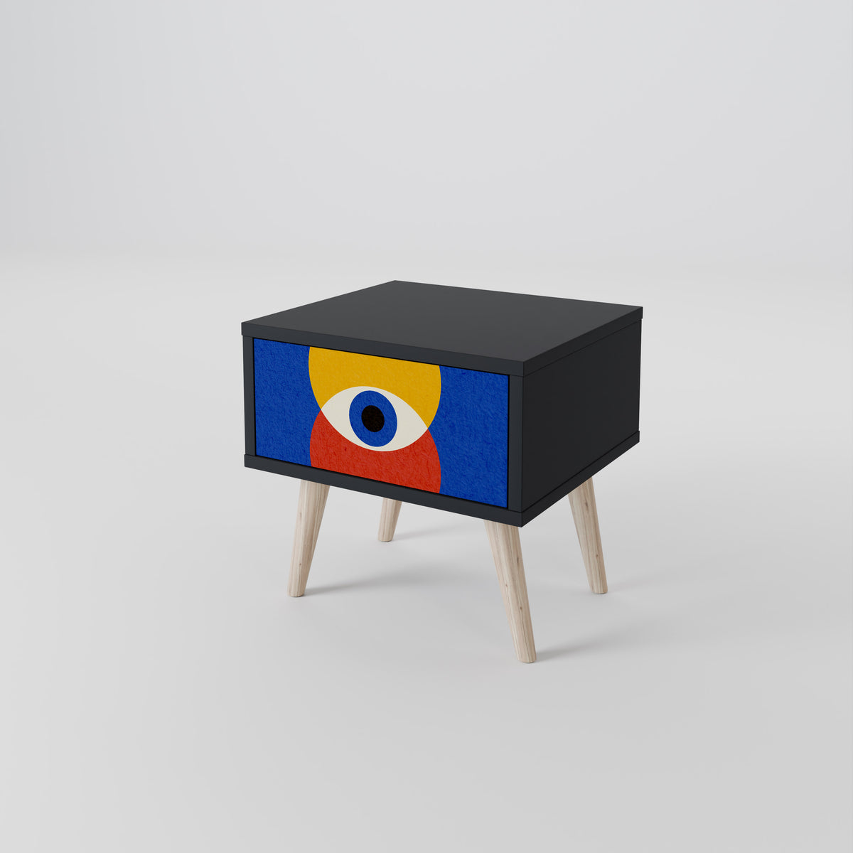 GEOMETRIC EYES Nightstand with Drawer