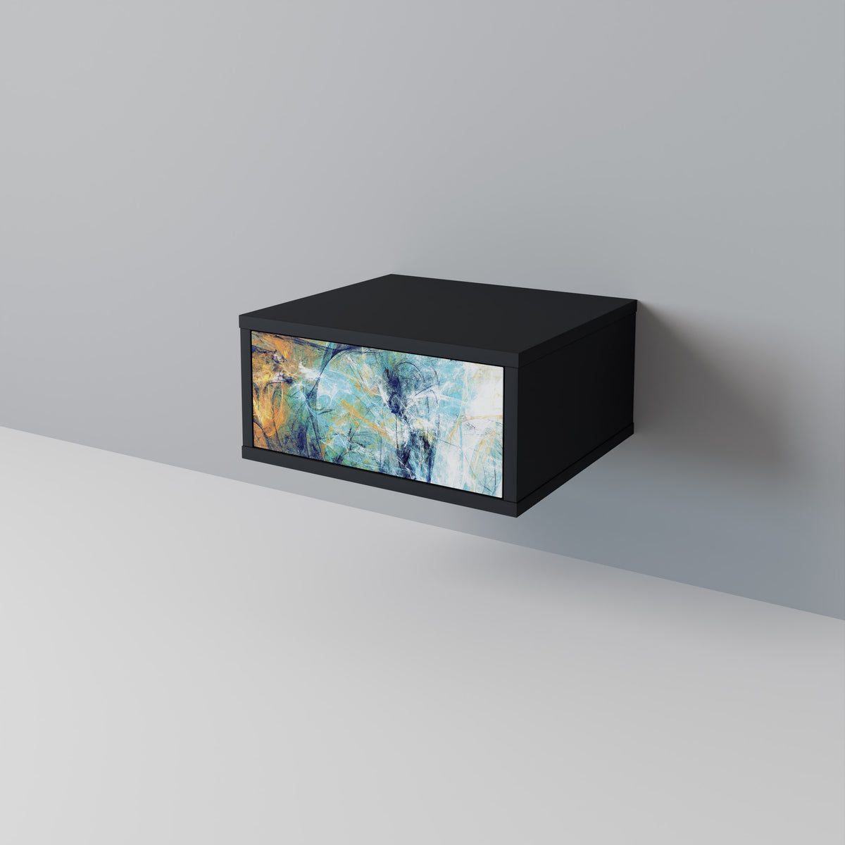 ABSTRACT THOUGHTS Nightstand with Drawer