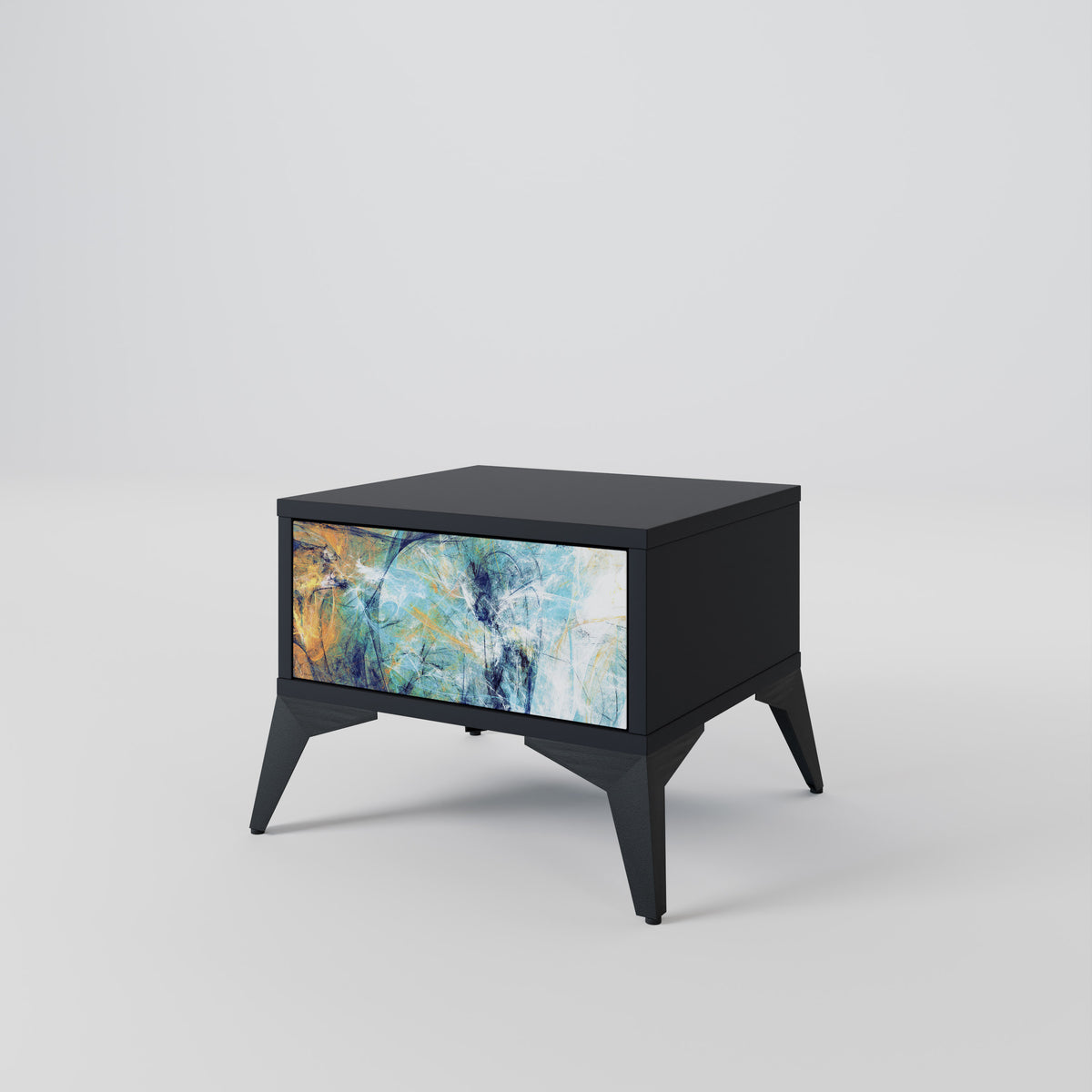ABSTRACT THOUGHTS Nightstand with Drawer