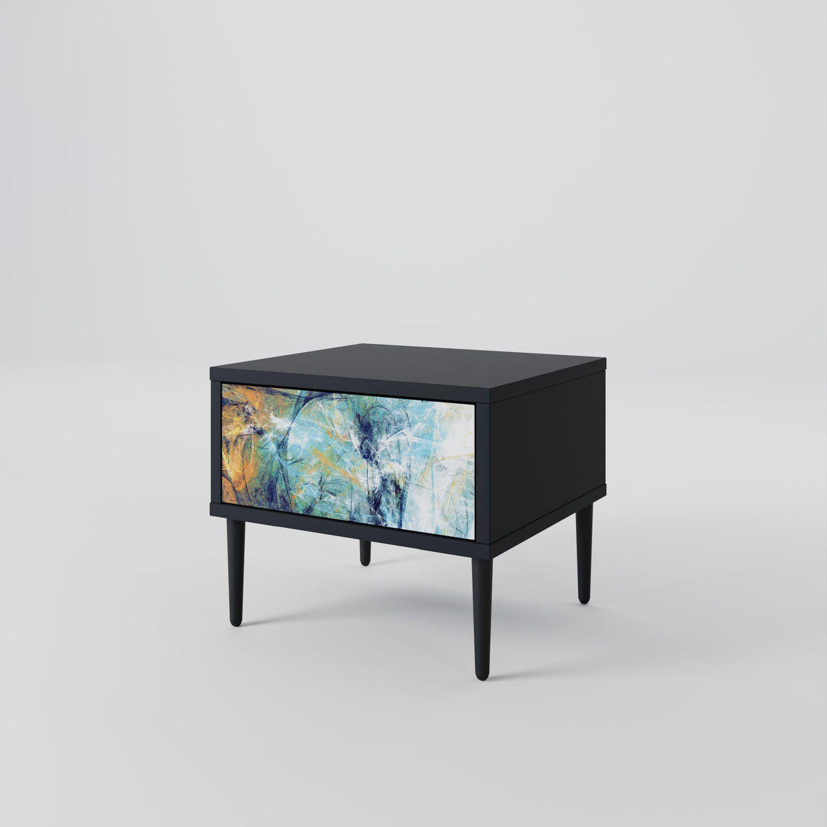 ABSTRACT THOUGHTS Nightstand with Drawer