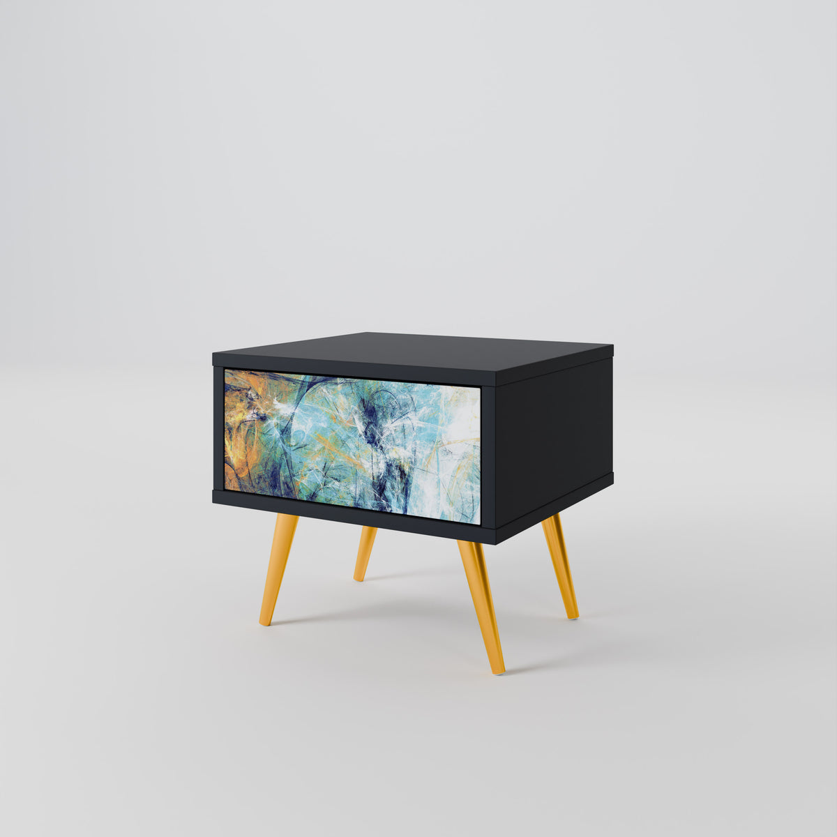 ABSTRACT THOUGHTS Nightstand with Drawer