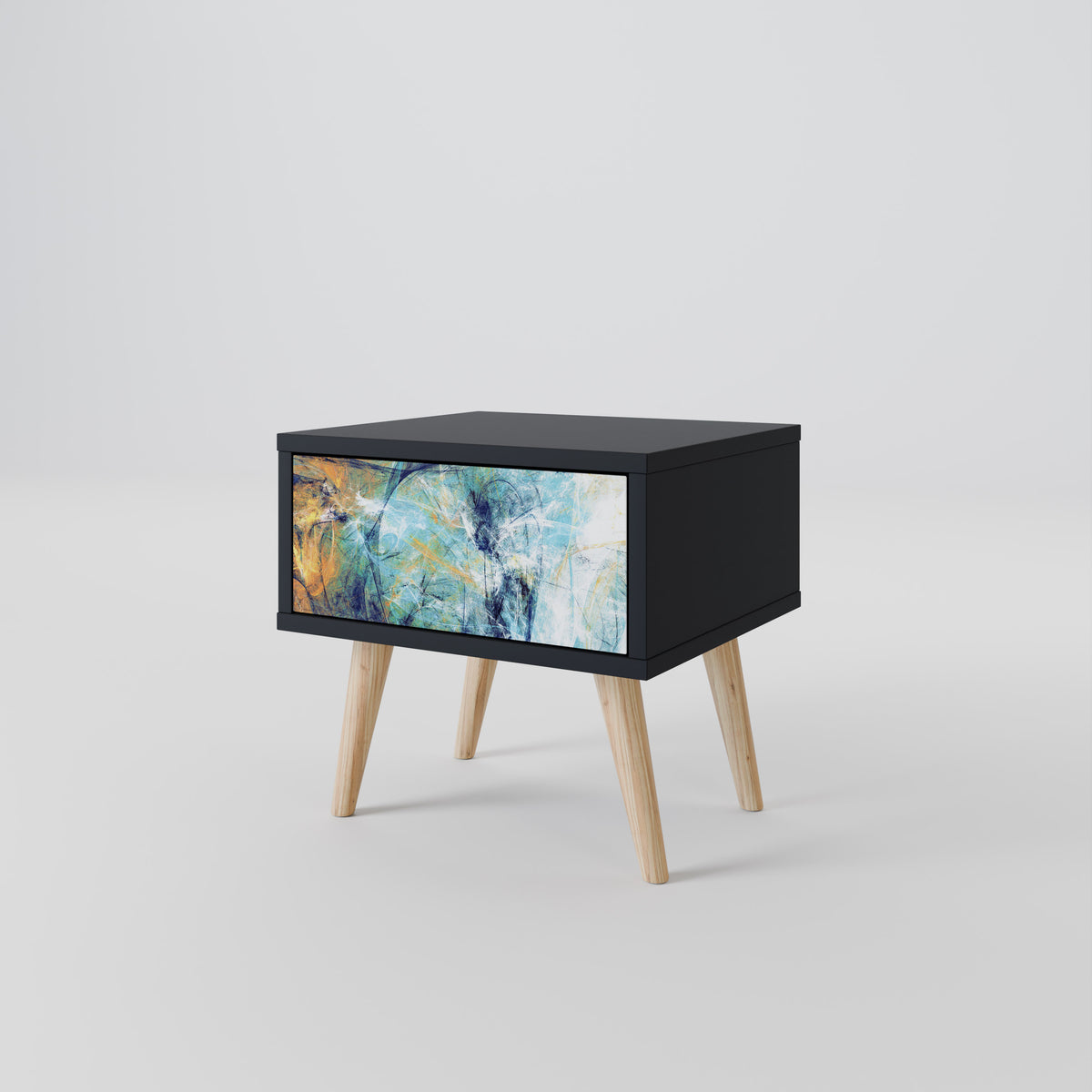 ABSTRACT THOUGHTS Nightstand with Drawer