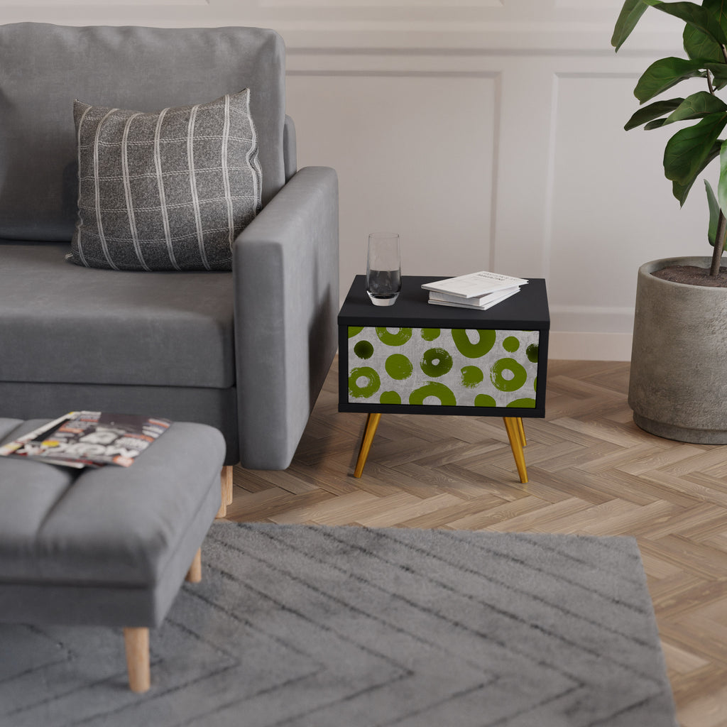 GREEN RHAPSODY Nightstand with Drawer