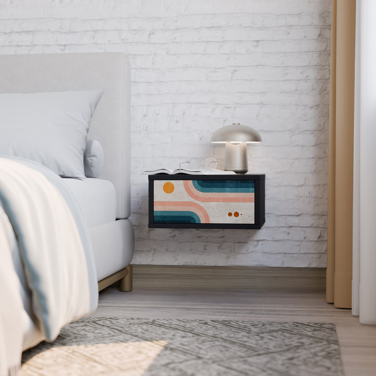 TWO HALVES Κομοδίνο με συρτάρι