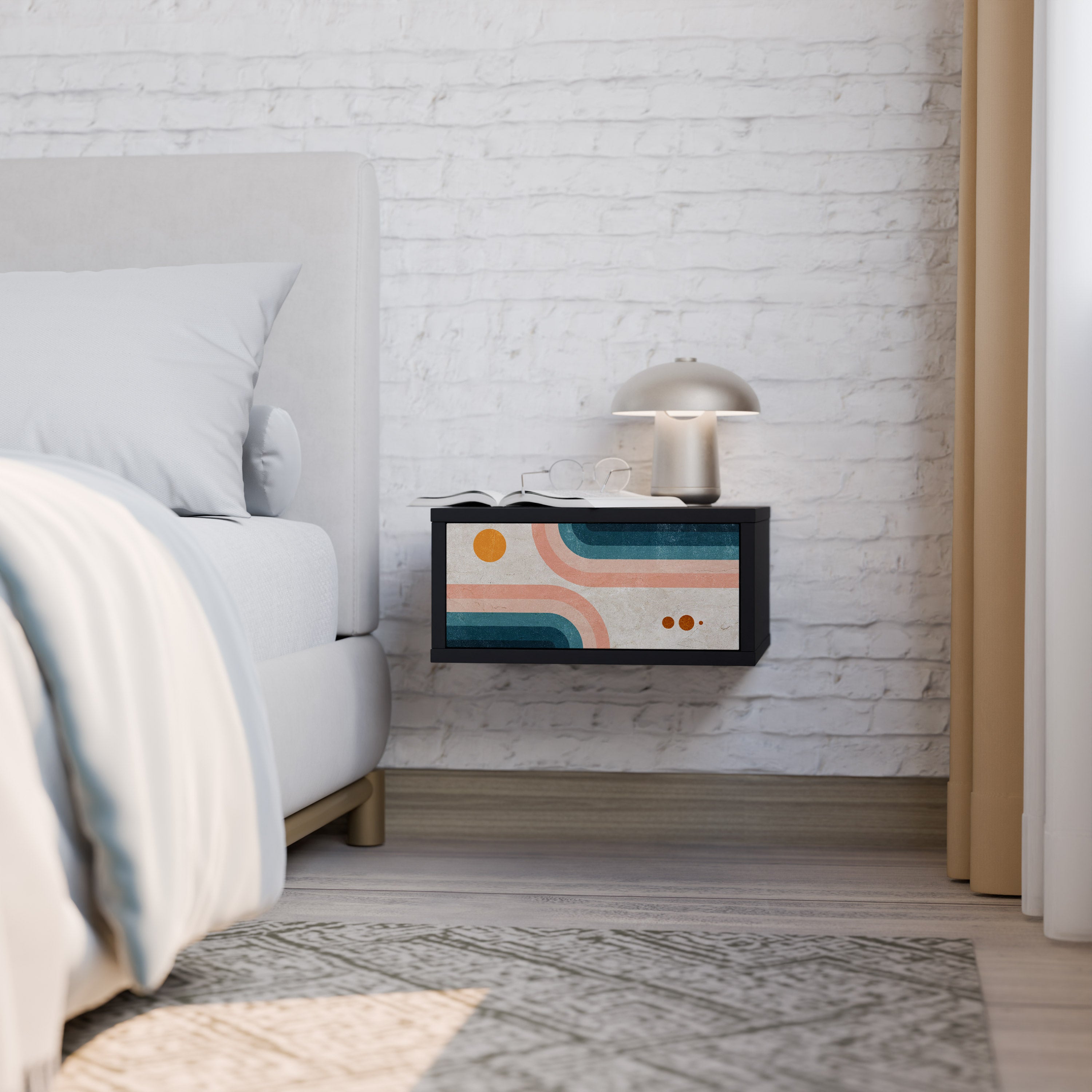 TWO HALVES Κομοδίνο με συρτάρι