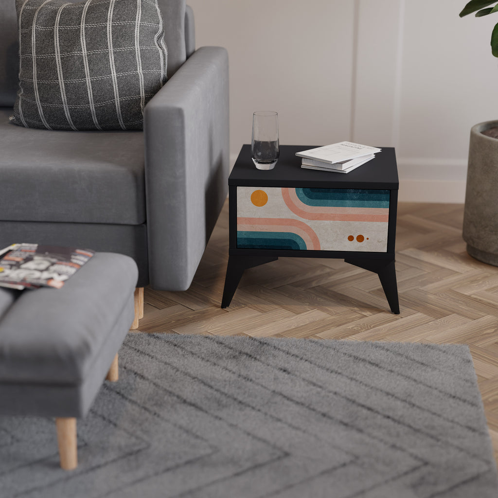 TWO HALVES Κομοδίνο με συρτάρι