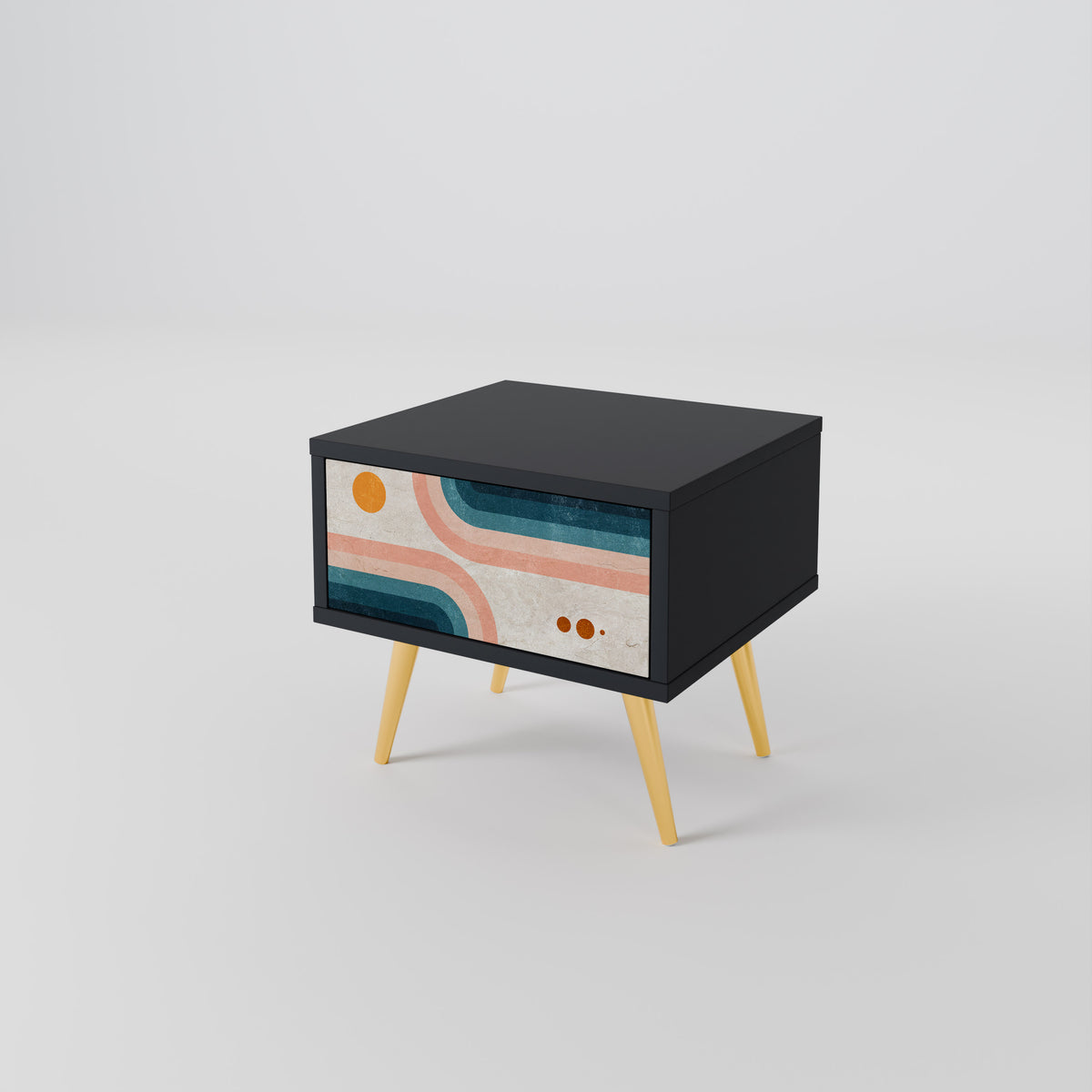 TWO HALVES Κομοδίνο με συρτάρι