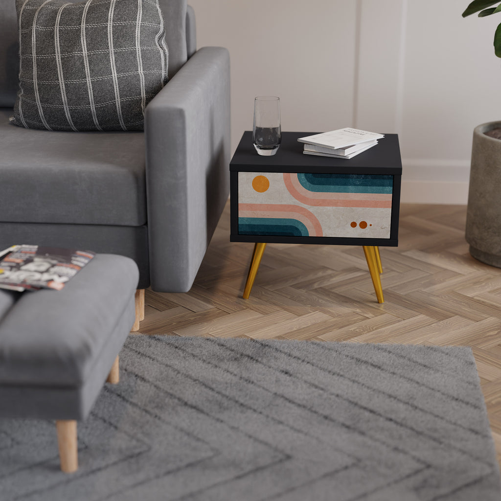 TWO HALVES Κομοδίνο με συρτάρι