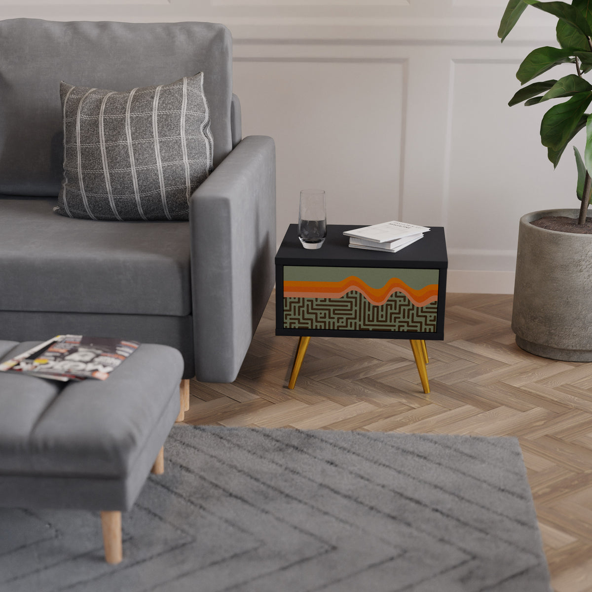 SIMPLE SOLUTIONS Κομοδίνο με συρτάρι