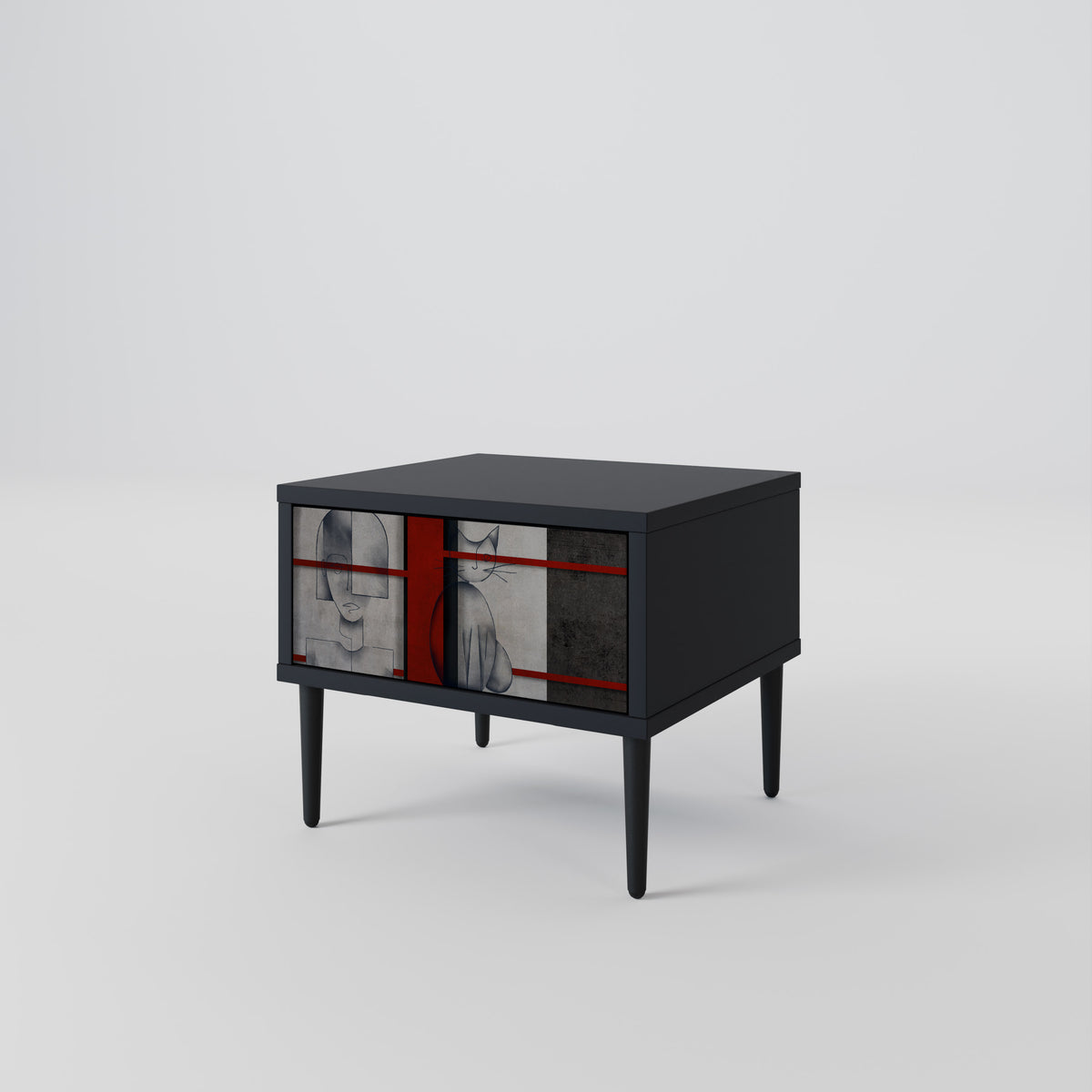 GRAY FIGURES Κομοδίνο με συρτάρι