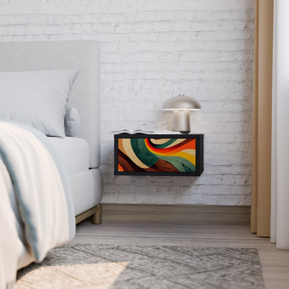 COLORFUL STRANDS Nightstand with Drawer