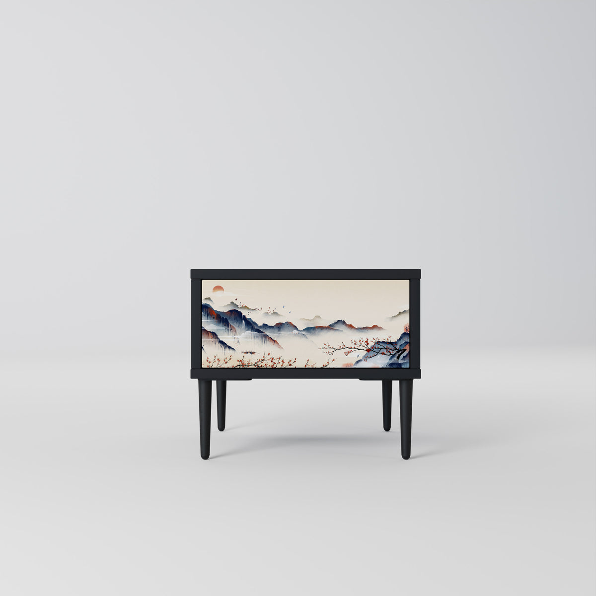 JAPANESE LANDSCAPE Nightstand with Drawer