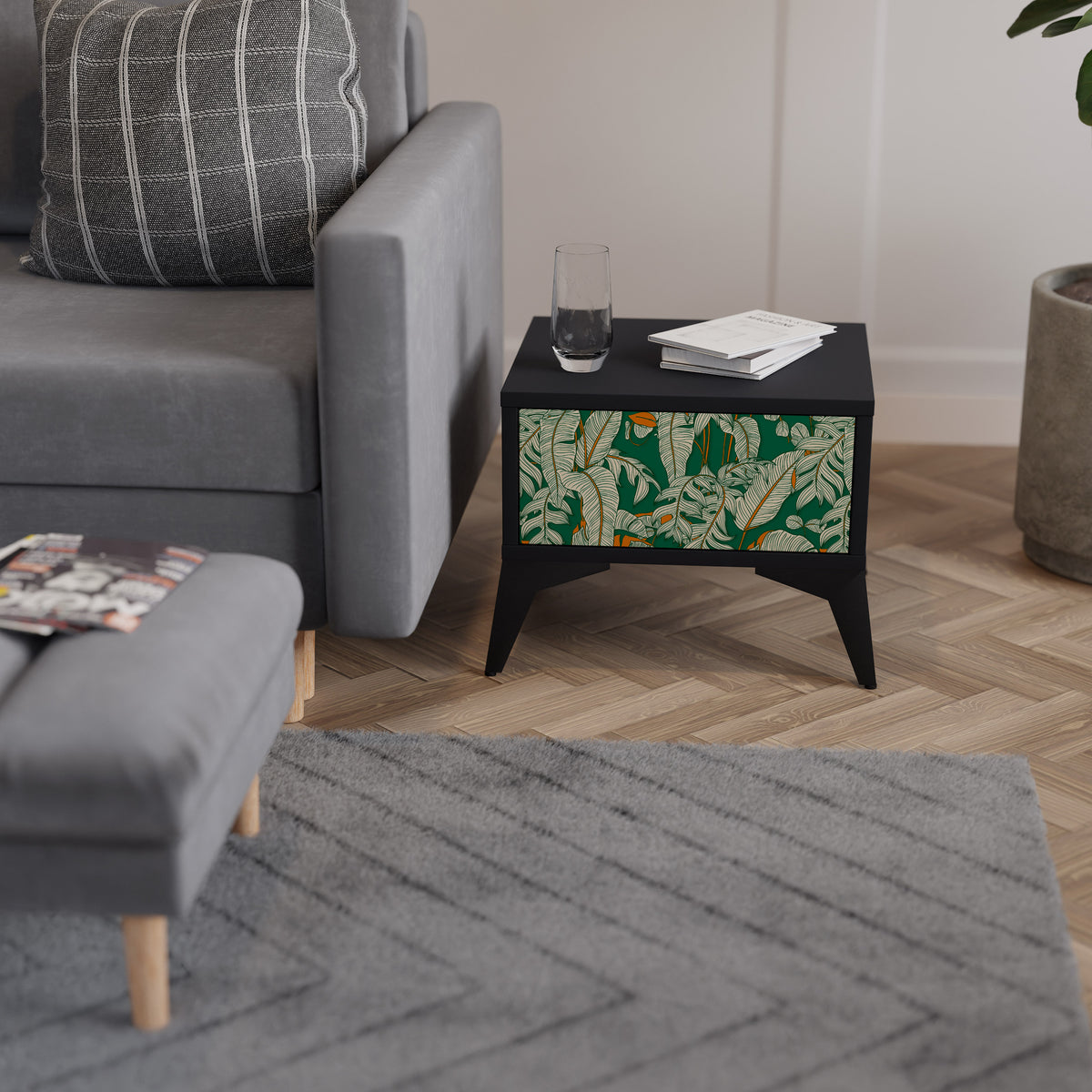 VERDANT PLEASURES Nightstand with Drawer