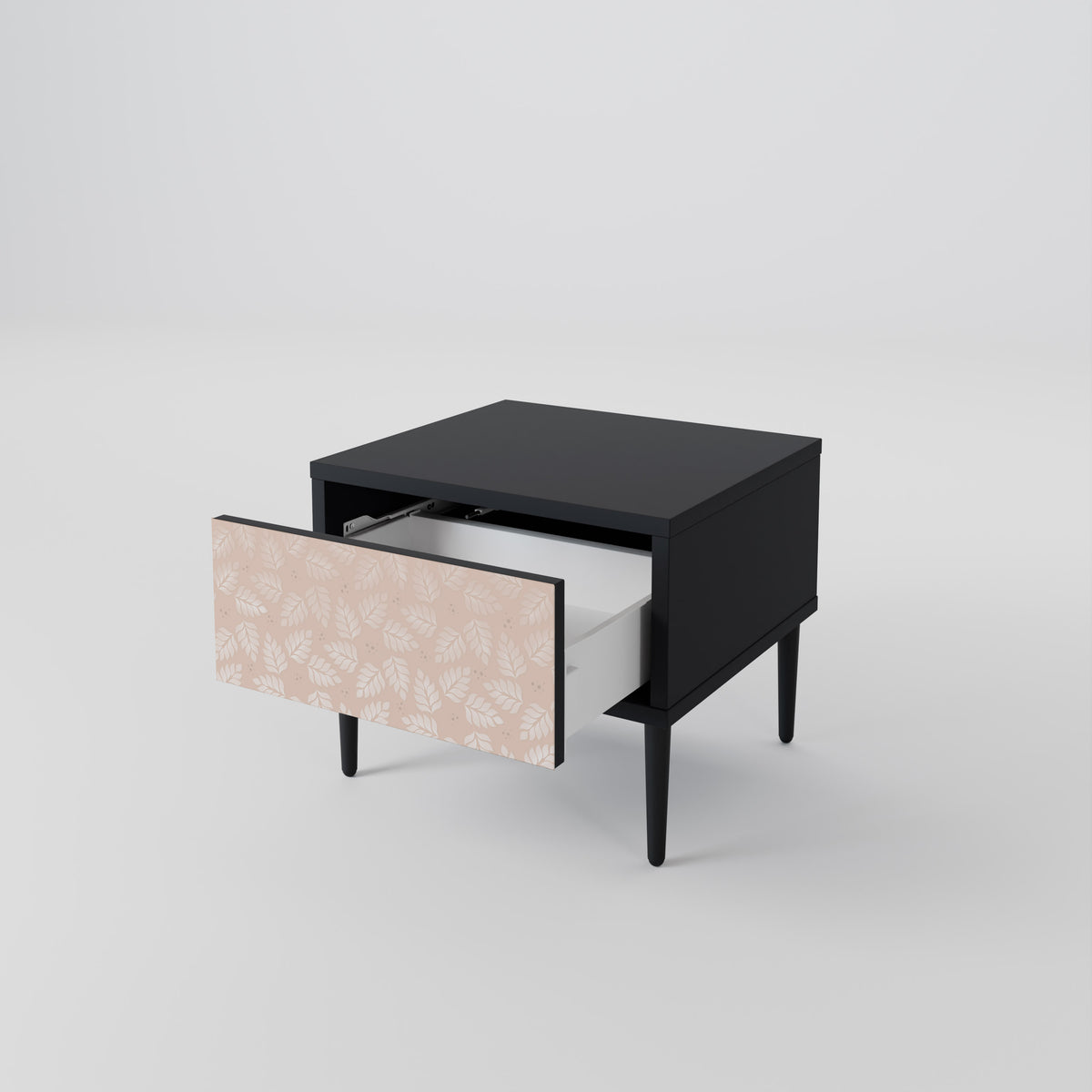 LEAVES ON BEIGE Nightstand with Drawer