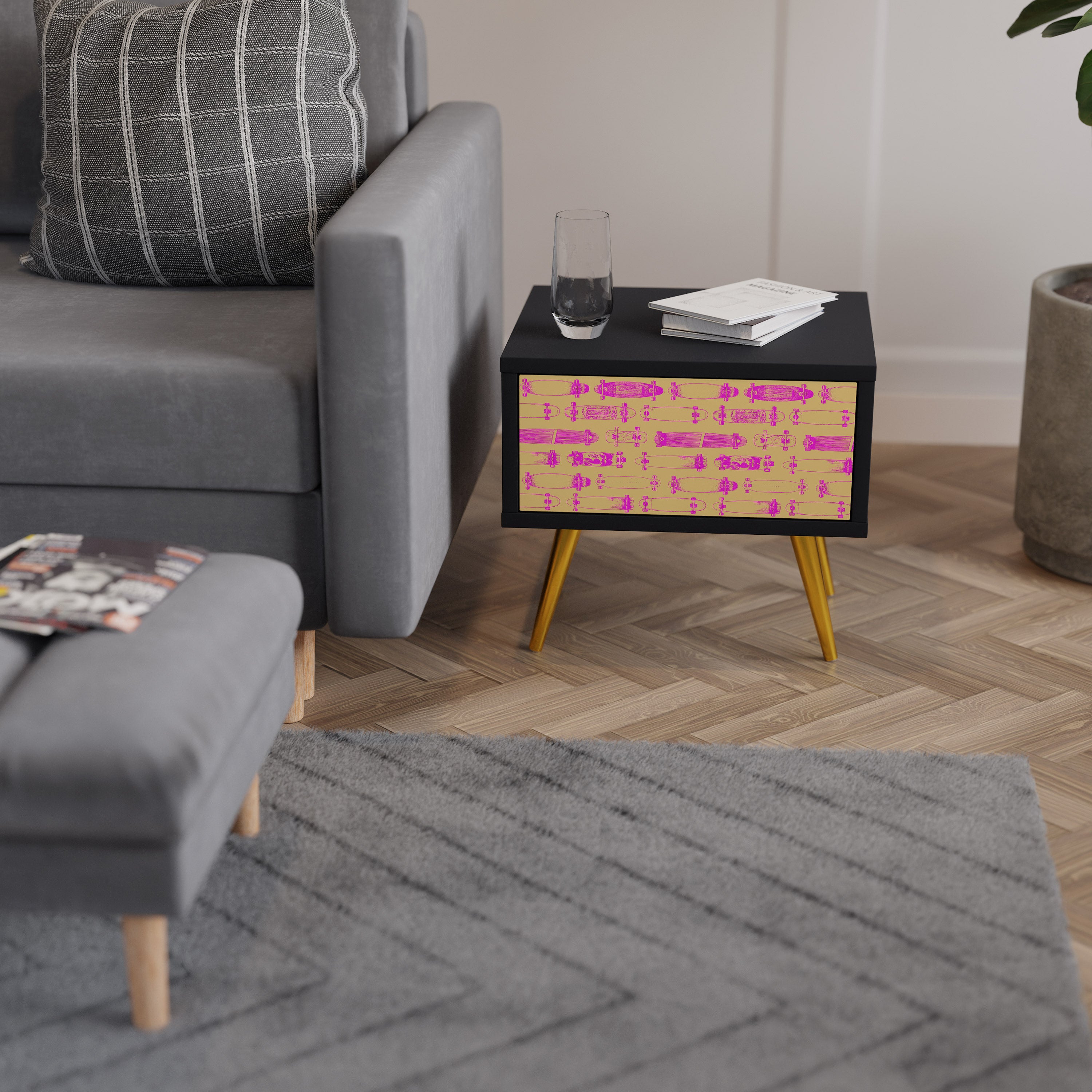 SKATEBOARD ARTISTRY Nightstand