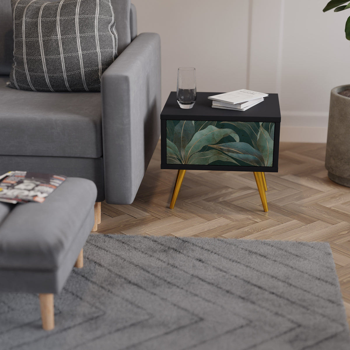 ROYAL GREEN Noční stolek