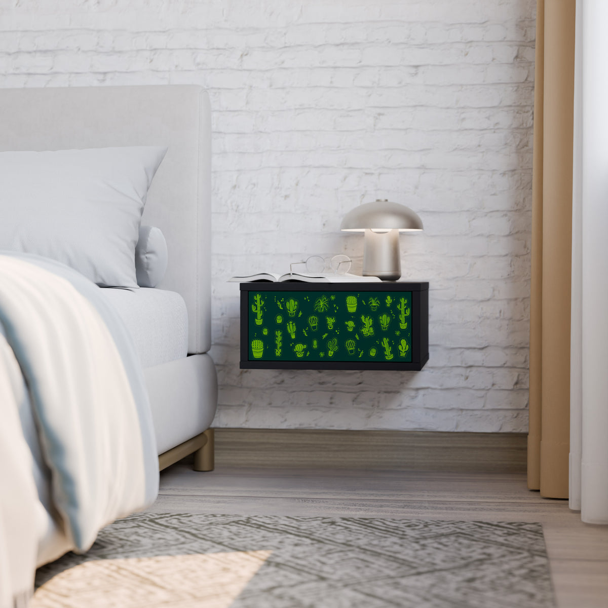 DESERT GREEN Nightstand with Drawer