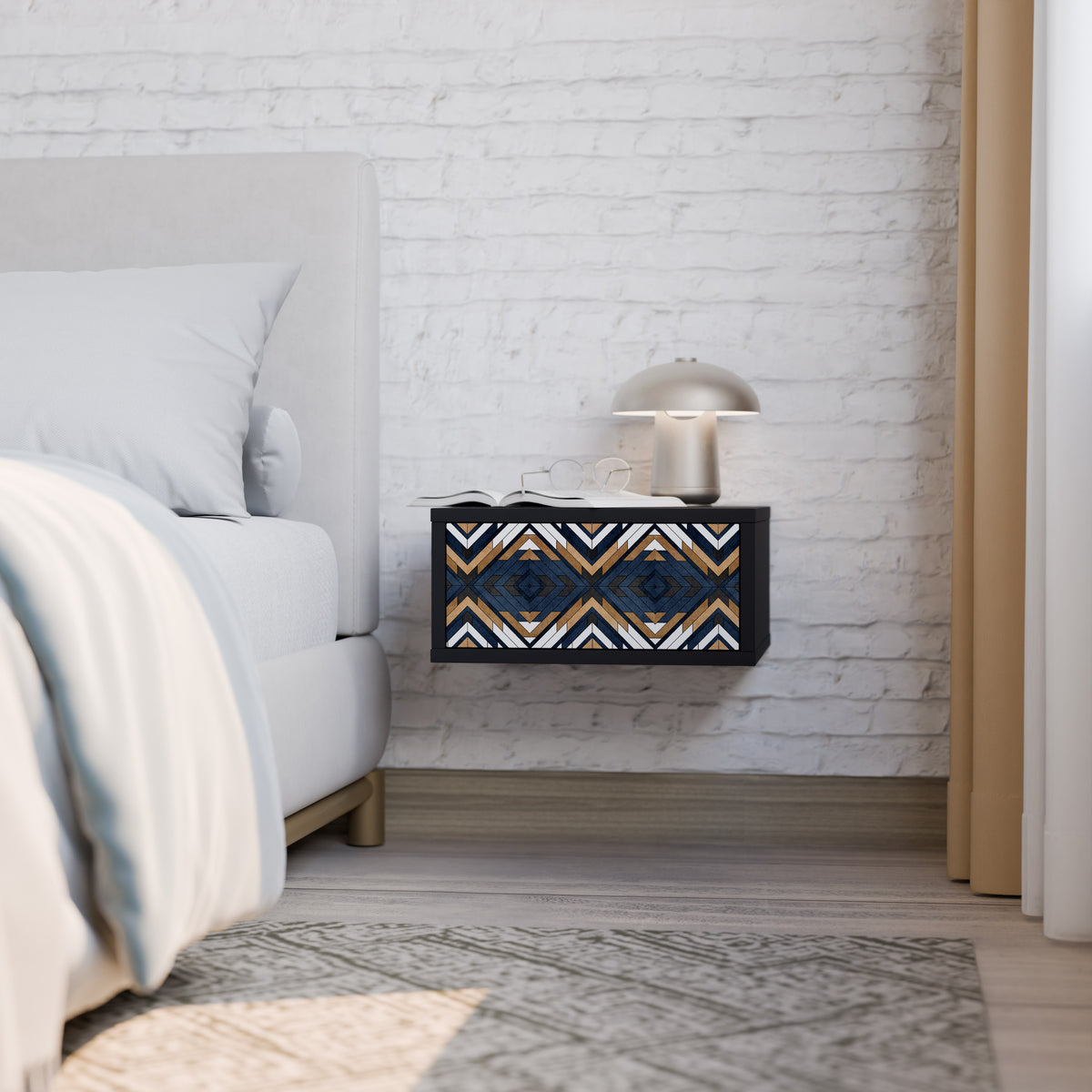 ARTFUL GEOMETRY Nightstand with Drawer