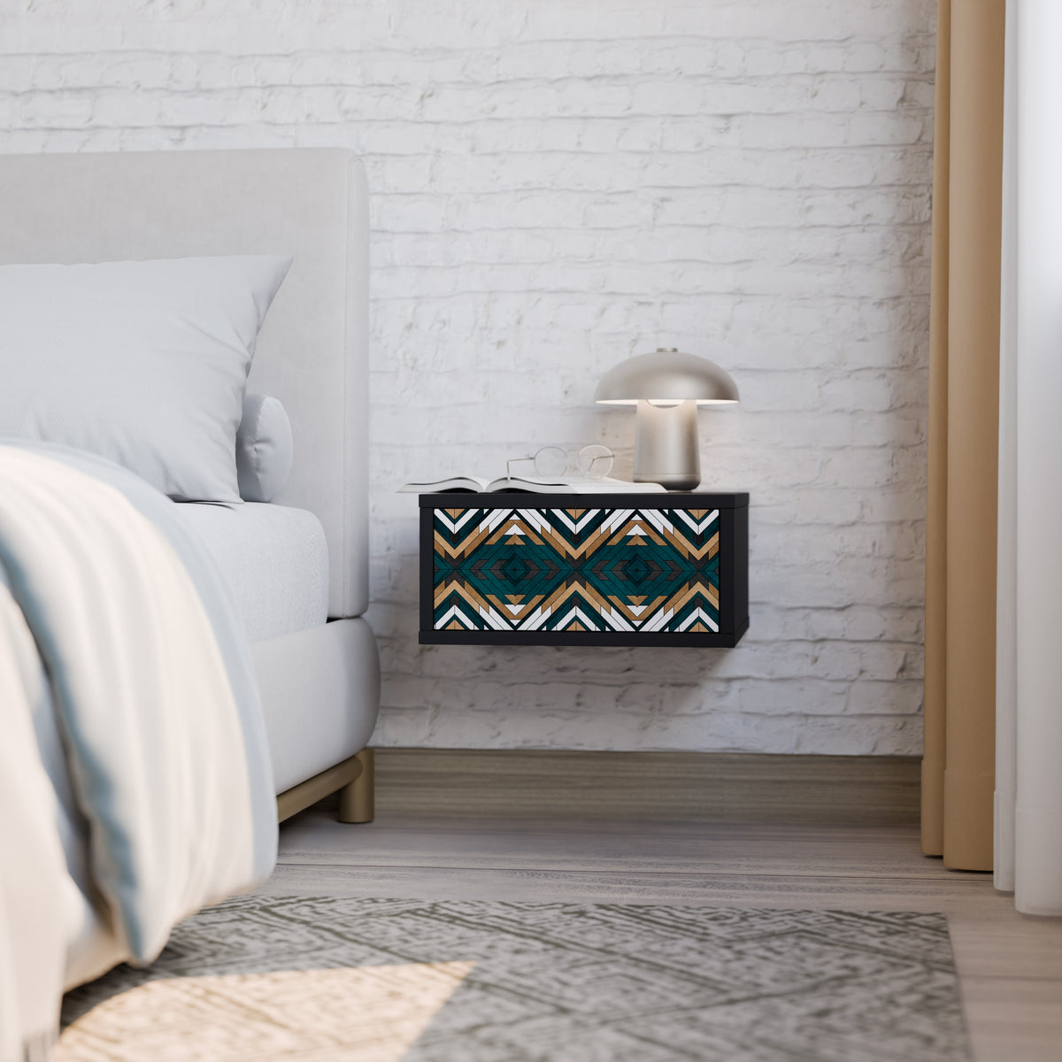 ARTISTIC GEOMETRY Nightstand with Drawer