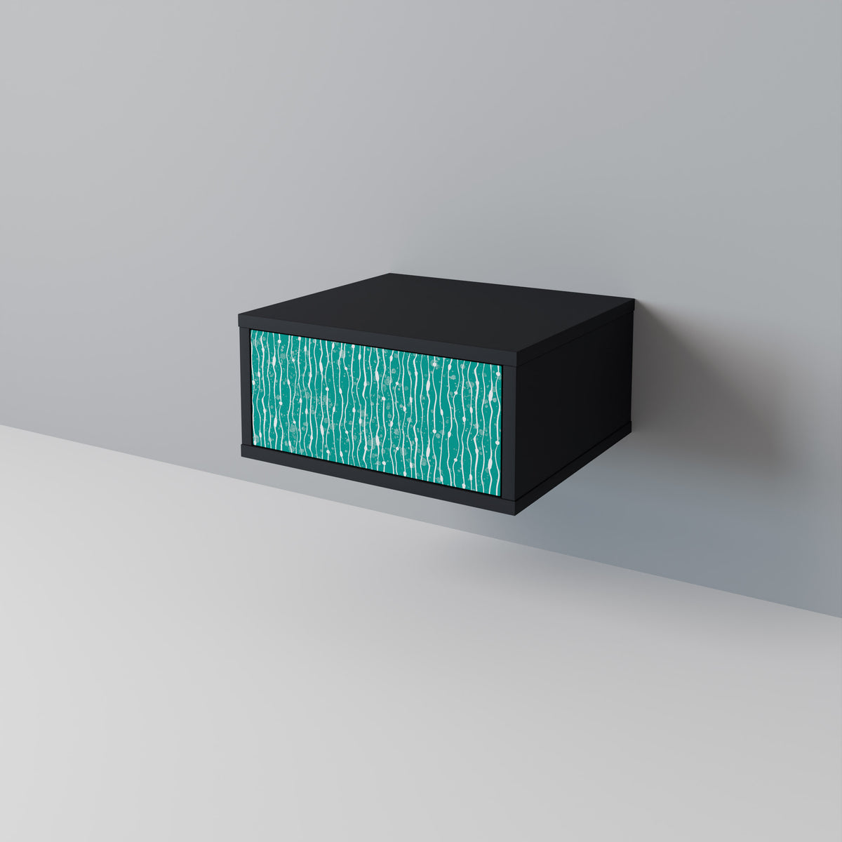TURQUOISE RAIN Nightstand with Drawer