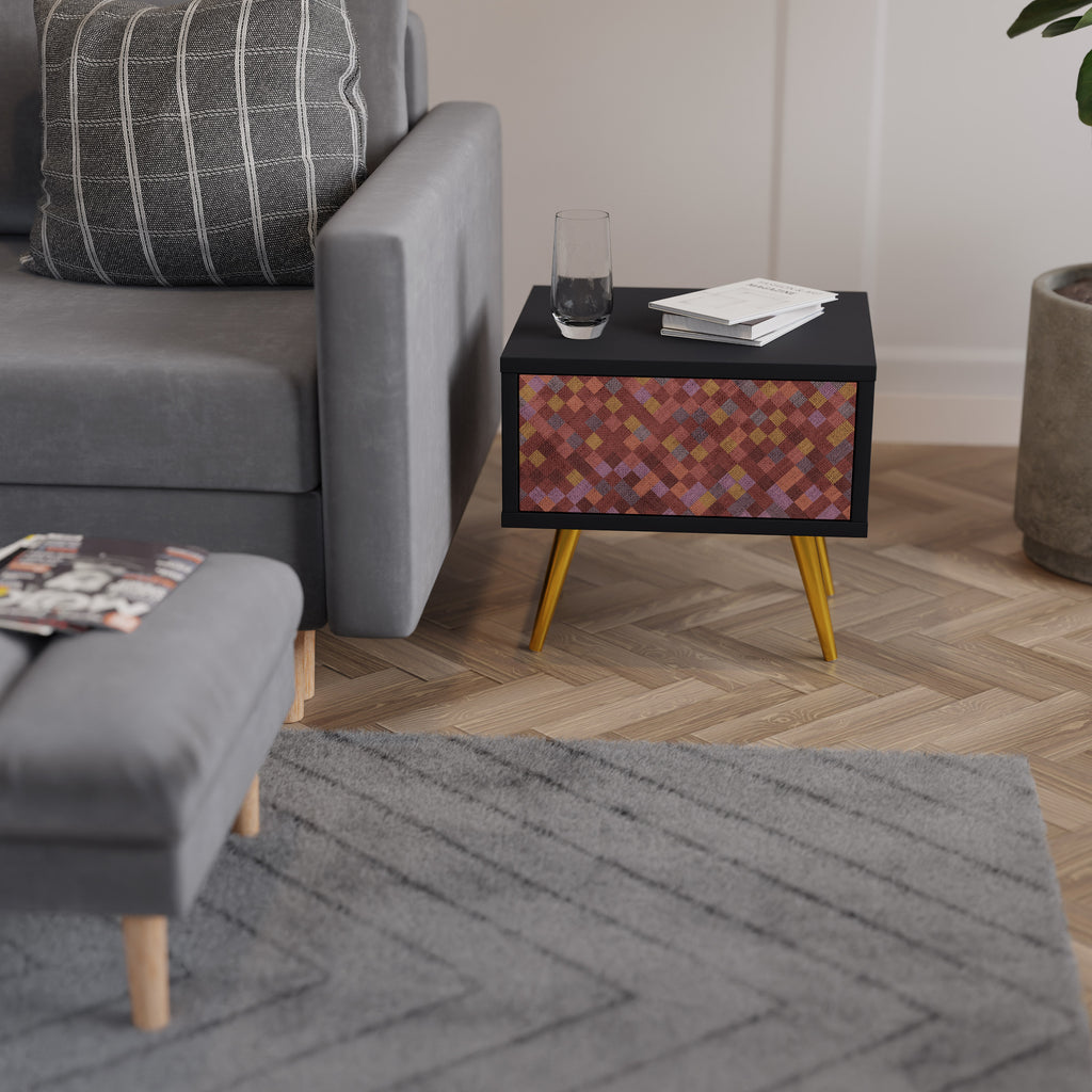 PAINTED SQUARES Mesita de Noche