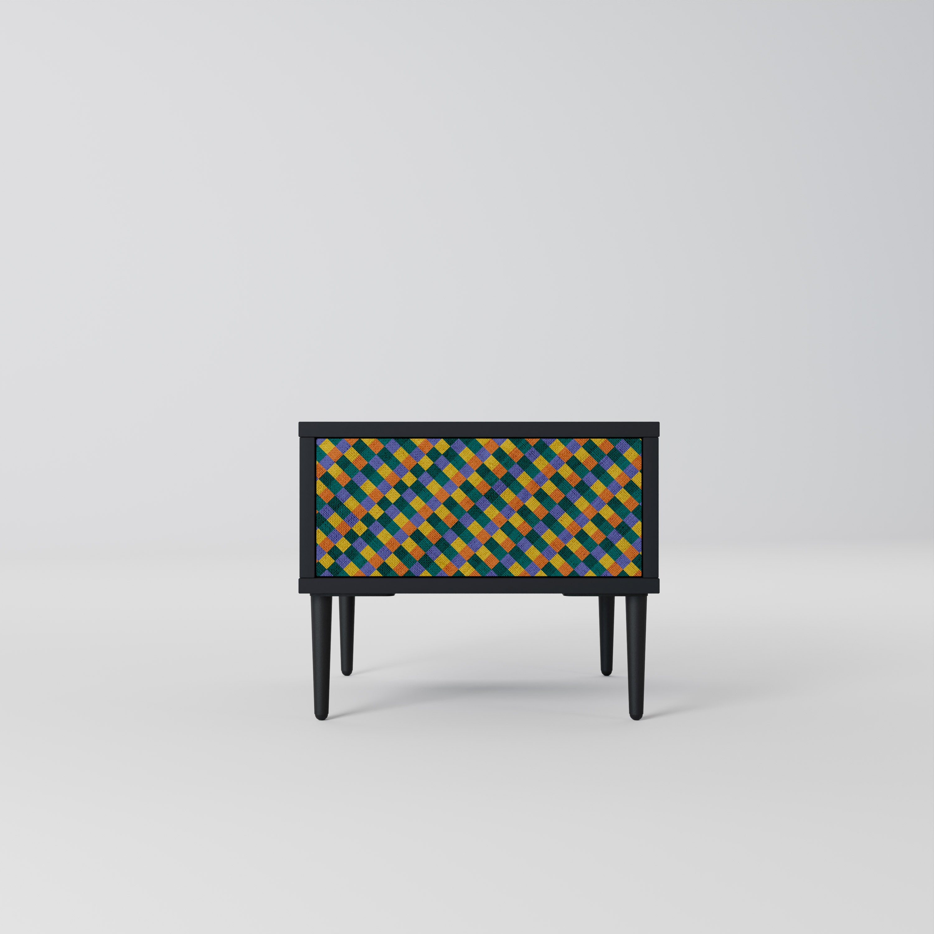 PAINTED SQUARES MIX Nightstand