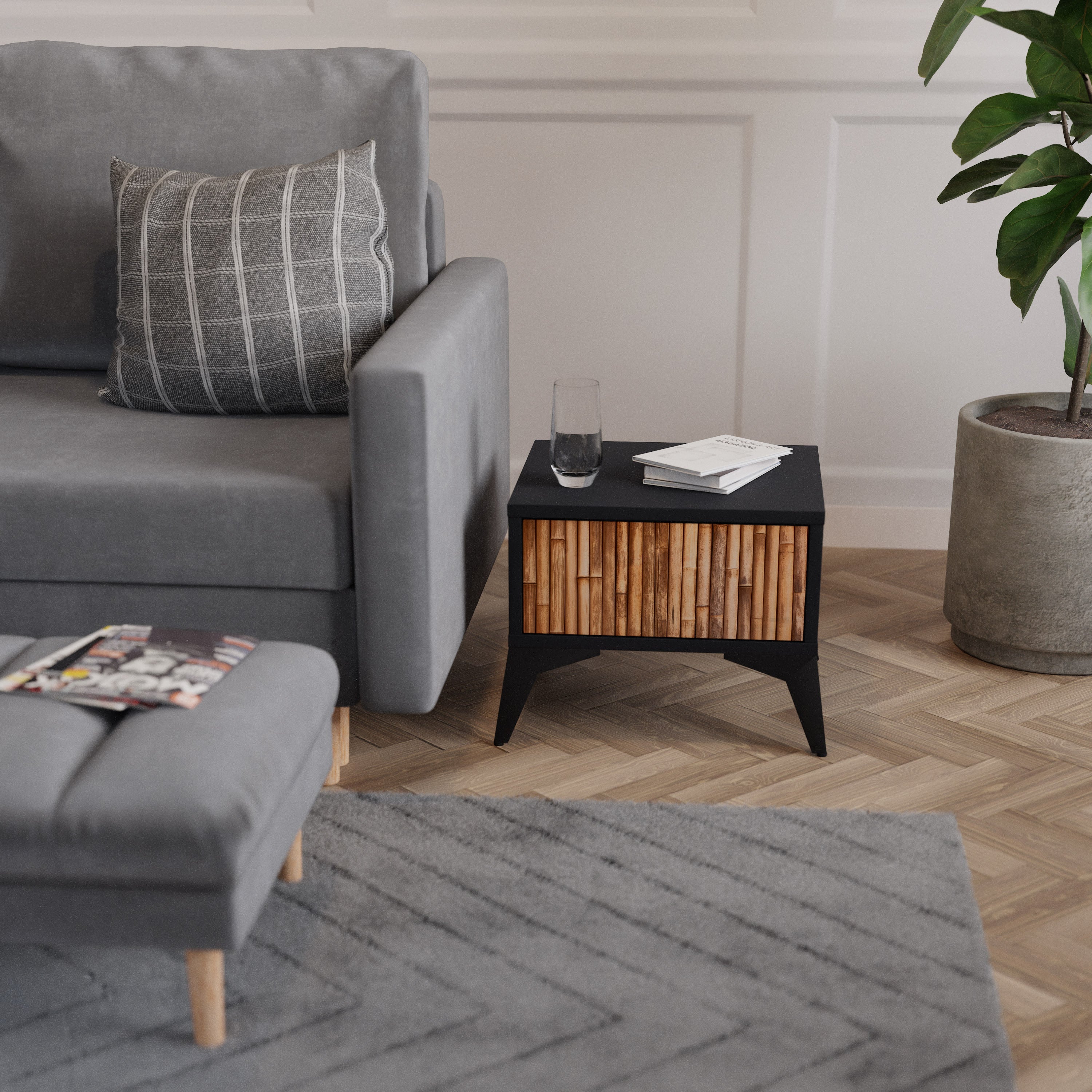 NATURAL WOOD Mesita de Noche