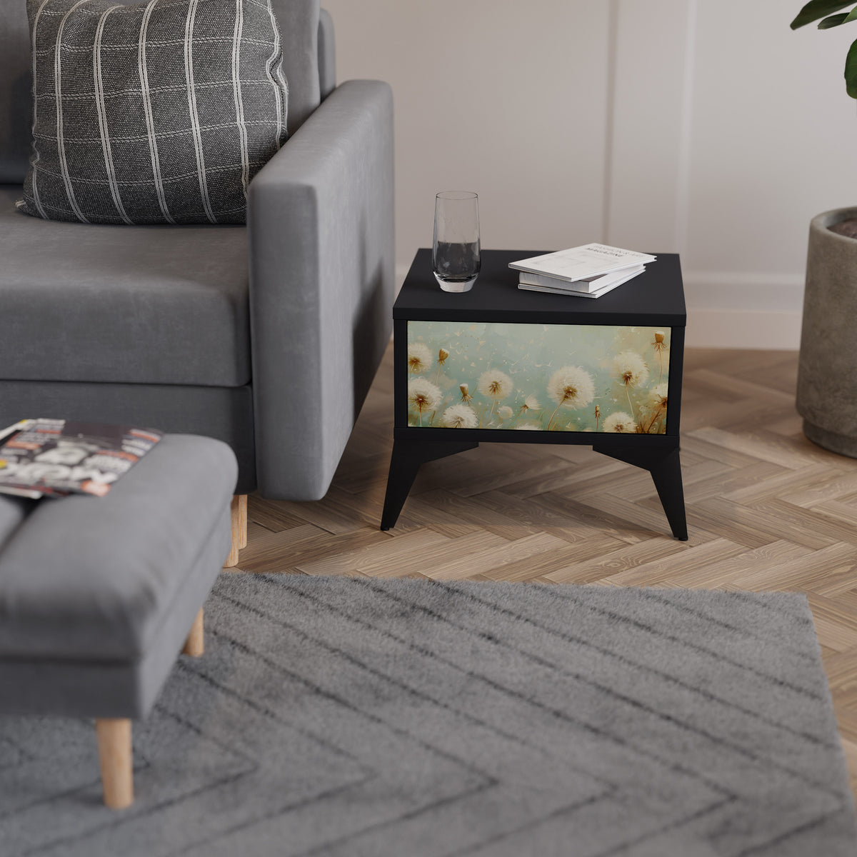 DREAMY MEADOW Κομοδίνο με συρτάρι