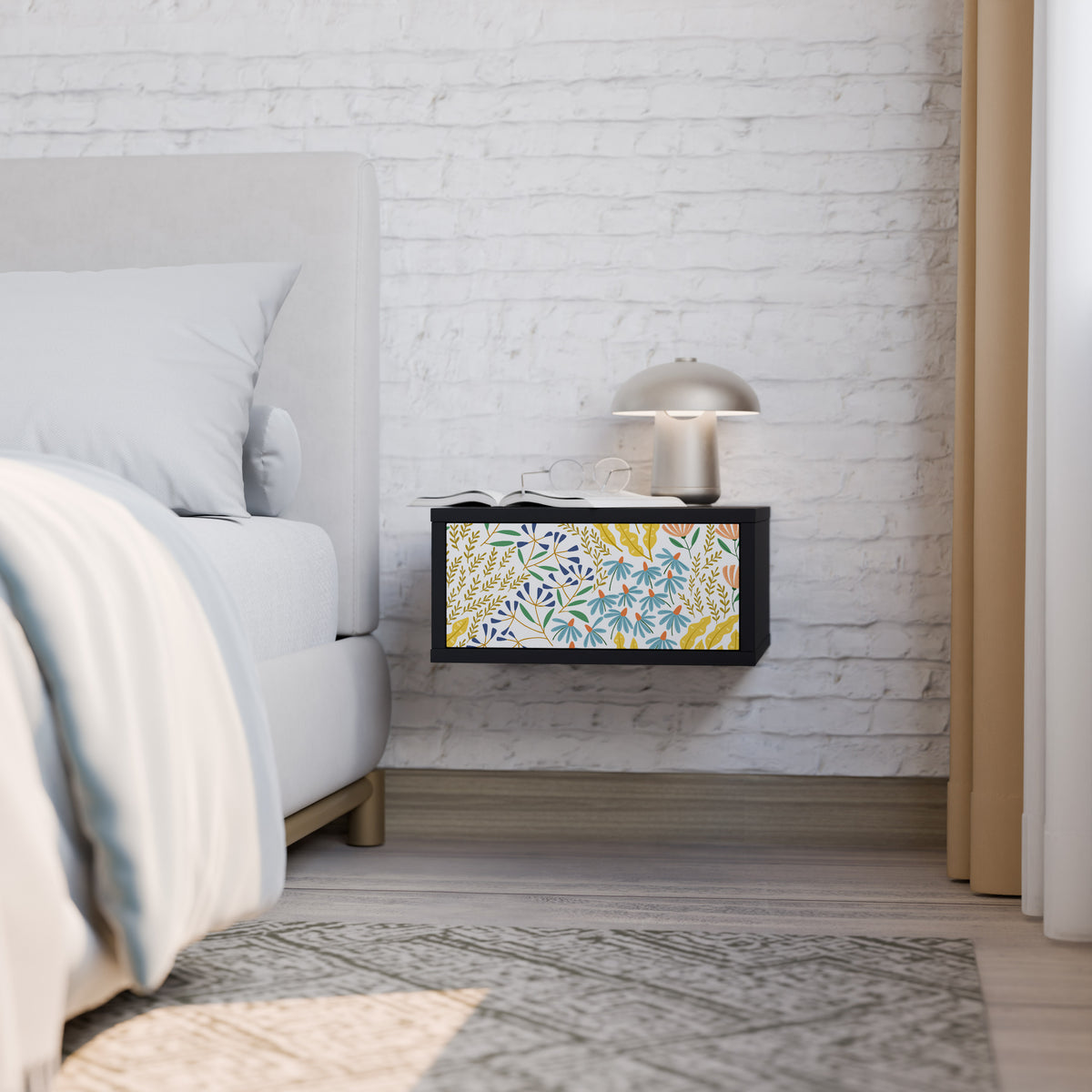 HELLO SPRING Nightstand with Drawer