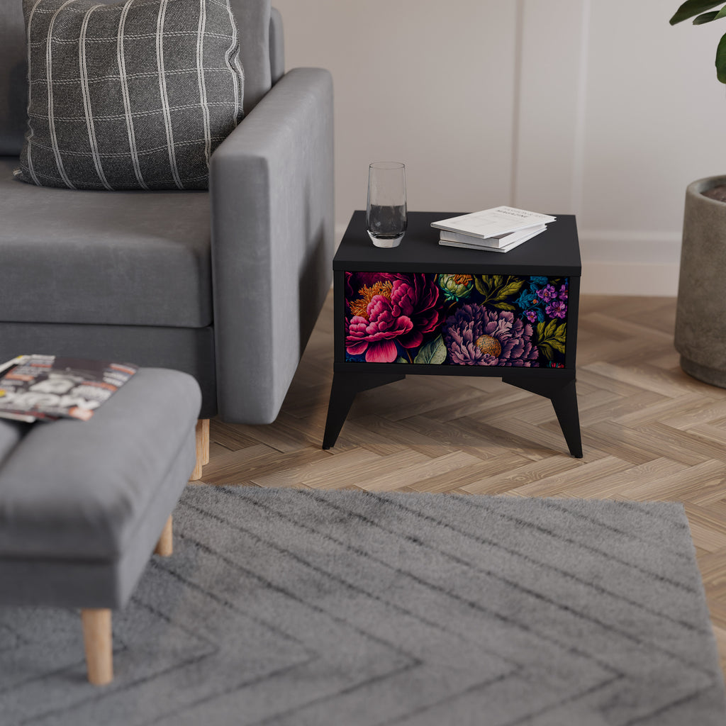 BLOOMING ELEGANCE Mesa de Cabeceira com Gaveta