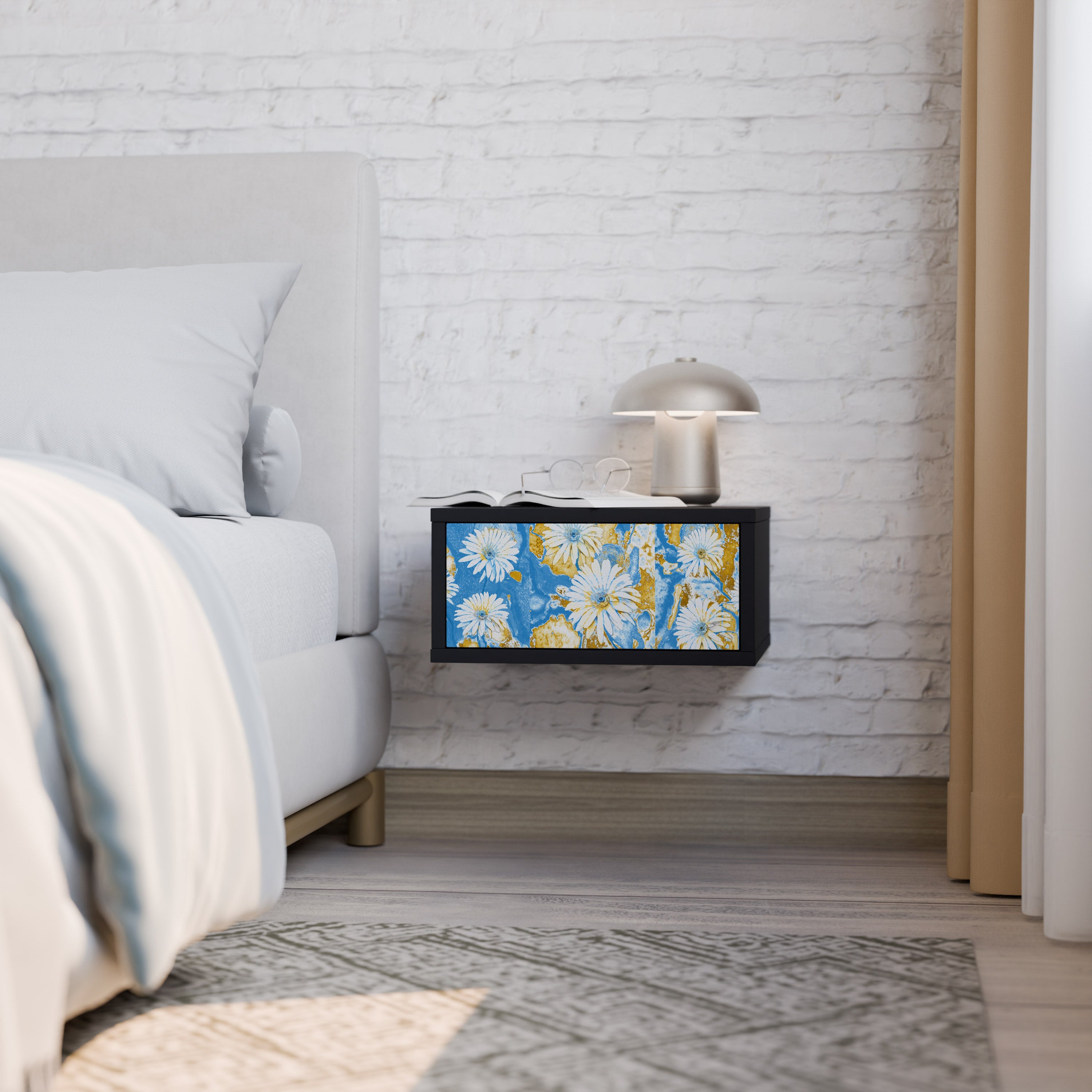 DAISY LUXE Mesa de Cabeceira com Gaveta