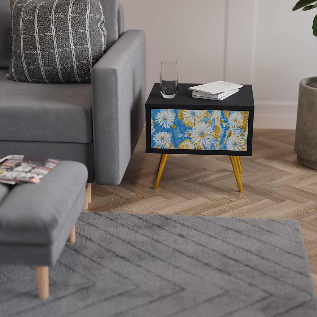 DAISY LUXE Mesa de Cabeceira com Gaveta