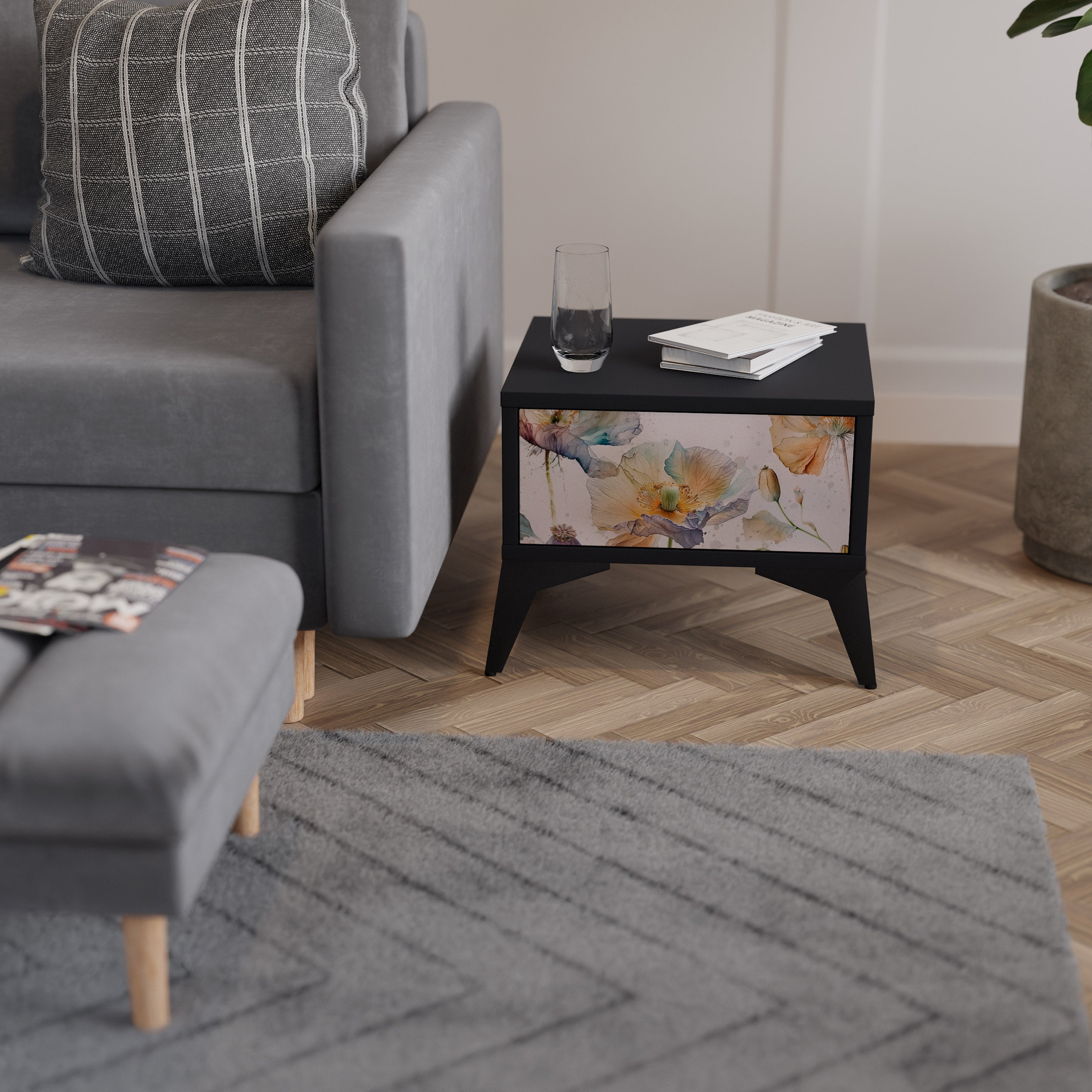 SOFTEN POPPY Nightstand