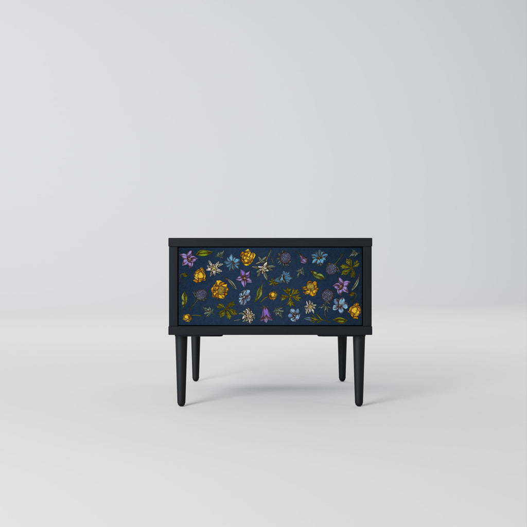 FLOWERS ON NAVY BLUE Sängbord 