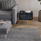 FLOWERS ON NAVY BLUE Sängbord 