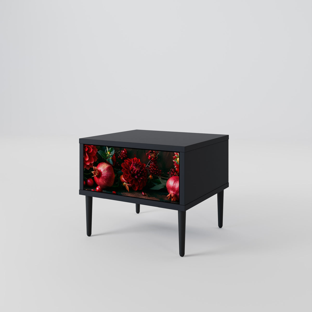 DAHLIAS AND POMEGRANATES Nightstand