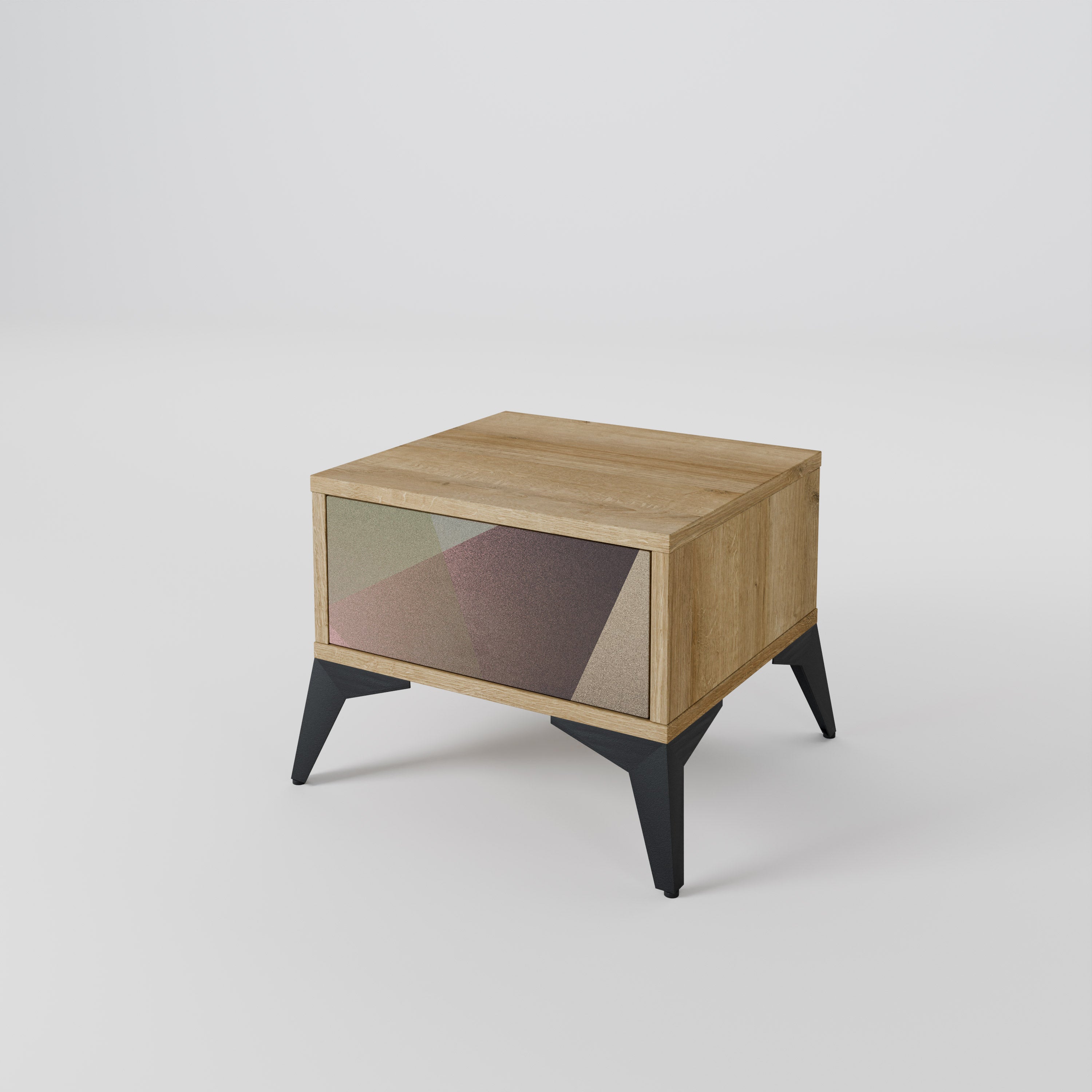 BEIGE GEOMETRY Nightstand